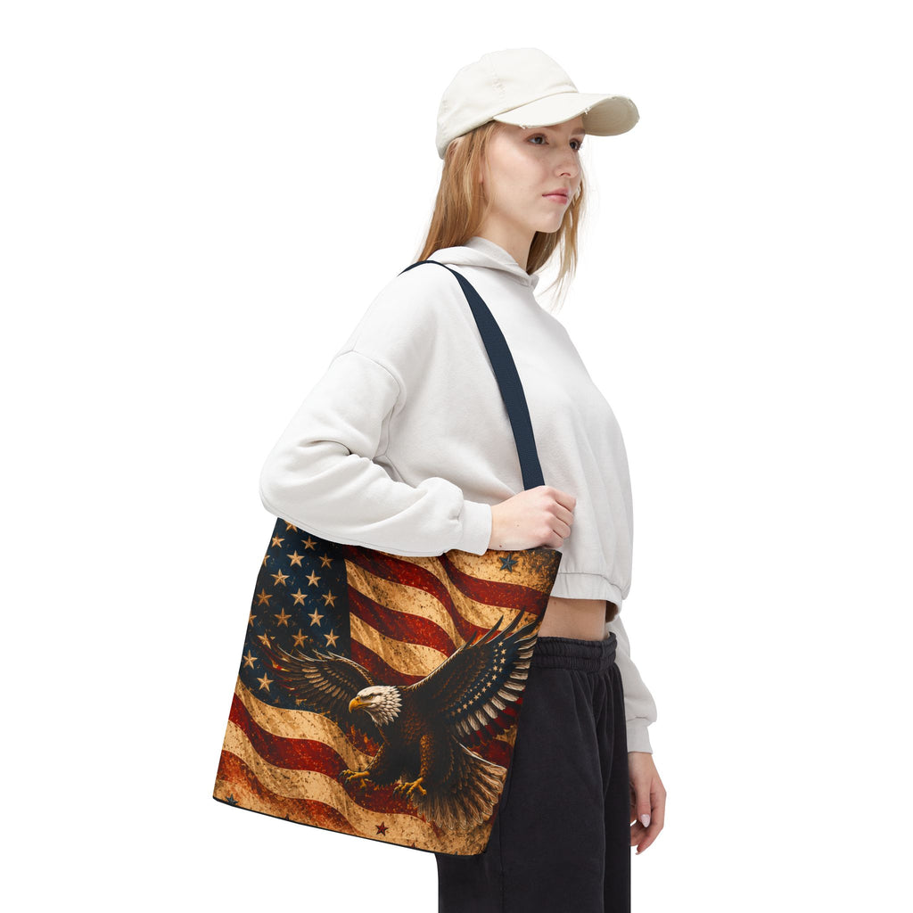 USA Flag Red Tote Bag — Vintage America Tote