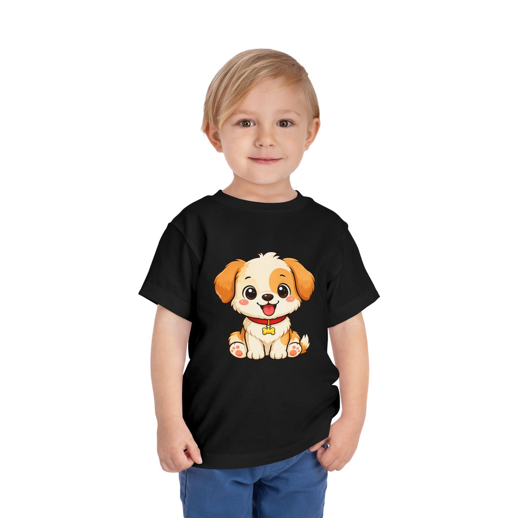Puppy Toddler Tee – Adorable Cartoon Dog Graphic Shirt for Kids