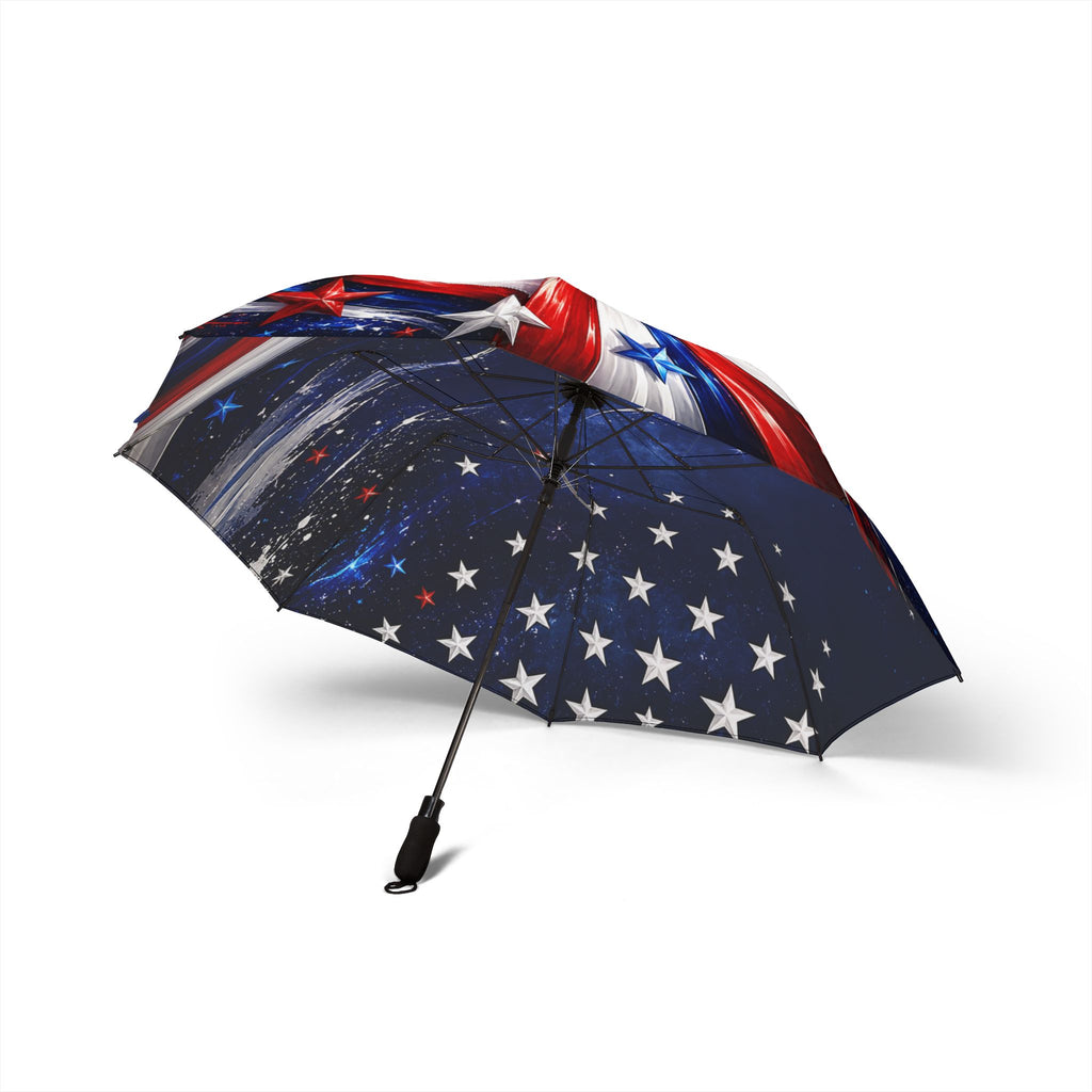 American Flag Foldable Umbrella — Patriotic Semi-Automatic Compact Umbrella