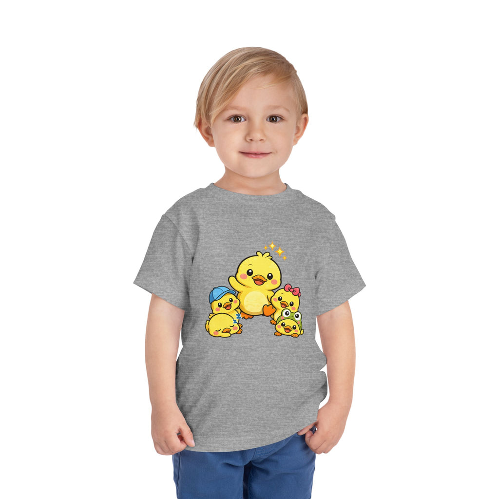 Duck Family Toddler Tee — Adorable Yellow Chicks Graphic Shirt