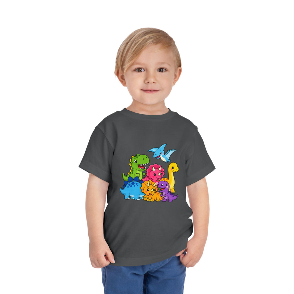 Colorful Dinosaur Toddler Tee — Playful Dino Graphic Shirt for Kids