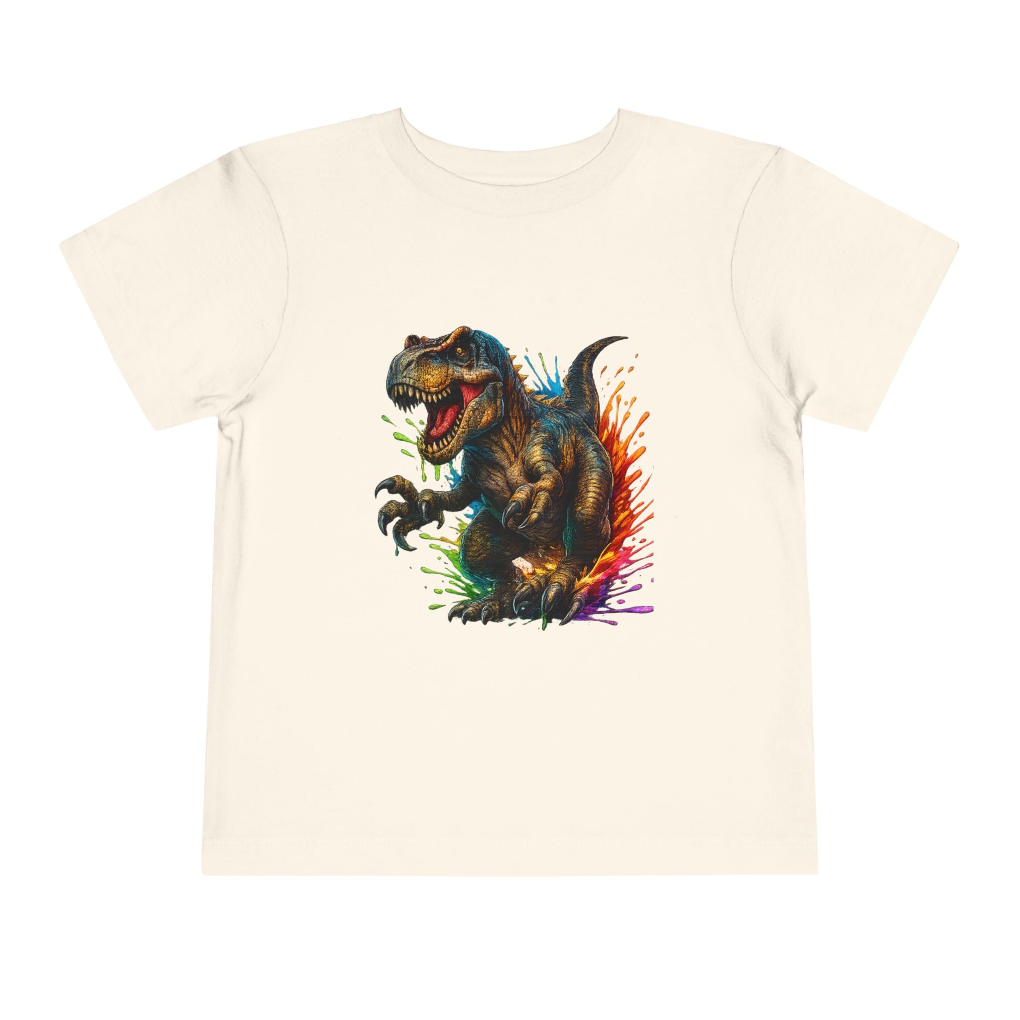 Toddler Tee — Colorful Roaring T-Rex Dino Graphic