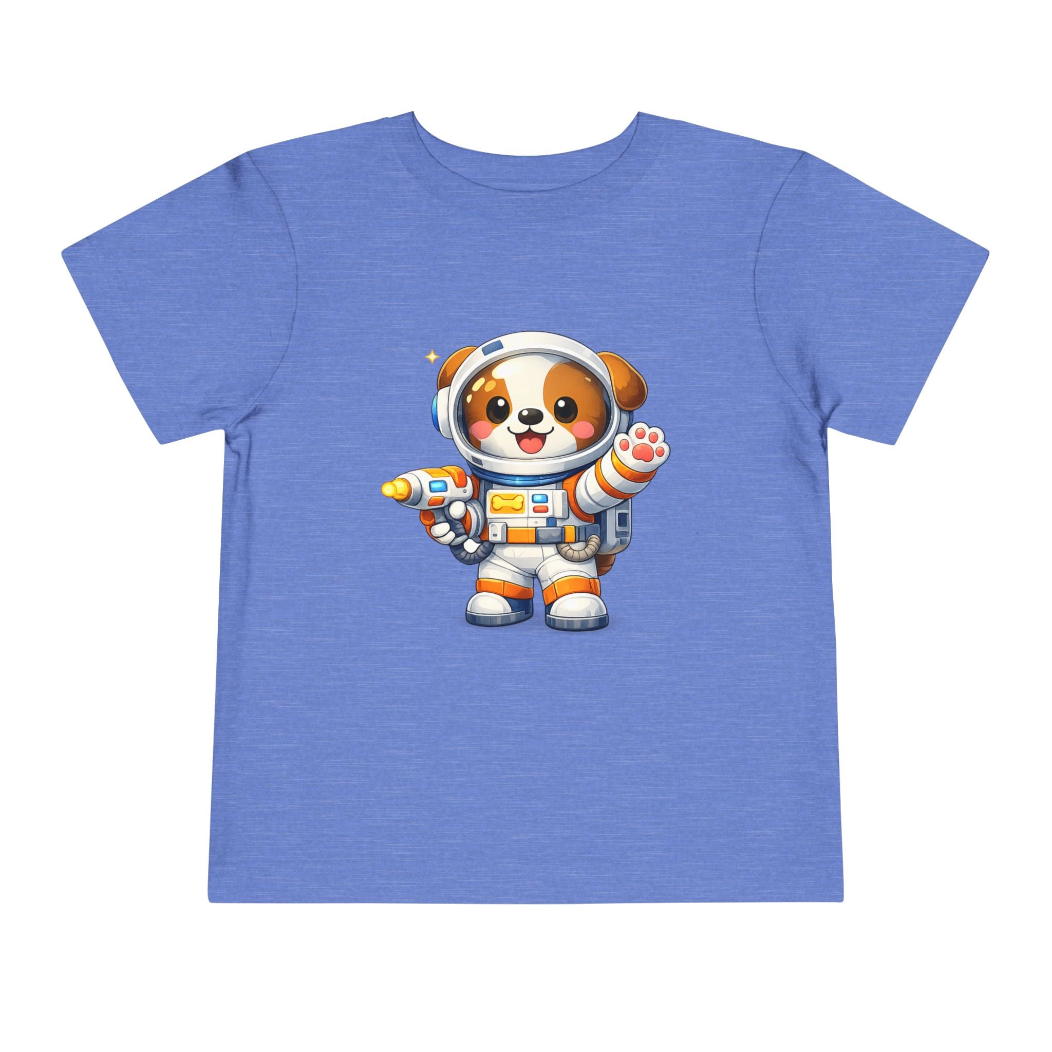 Toddler Astronaut Puppy Tee — Cute Space Dog Short Sleeve Shirt