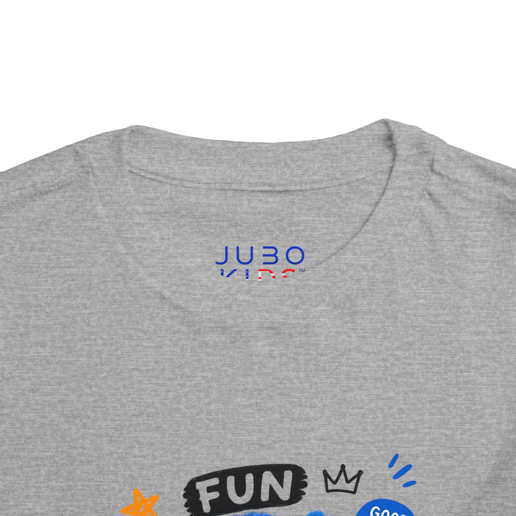 Fun Blue Monster Toddler Tee — "Be You Be Jobo" Graphic Shirt
