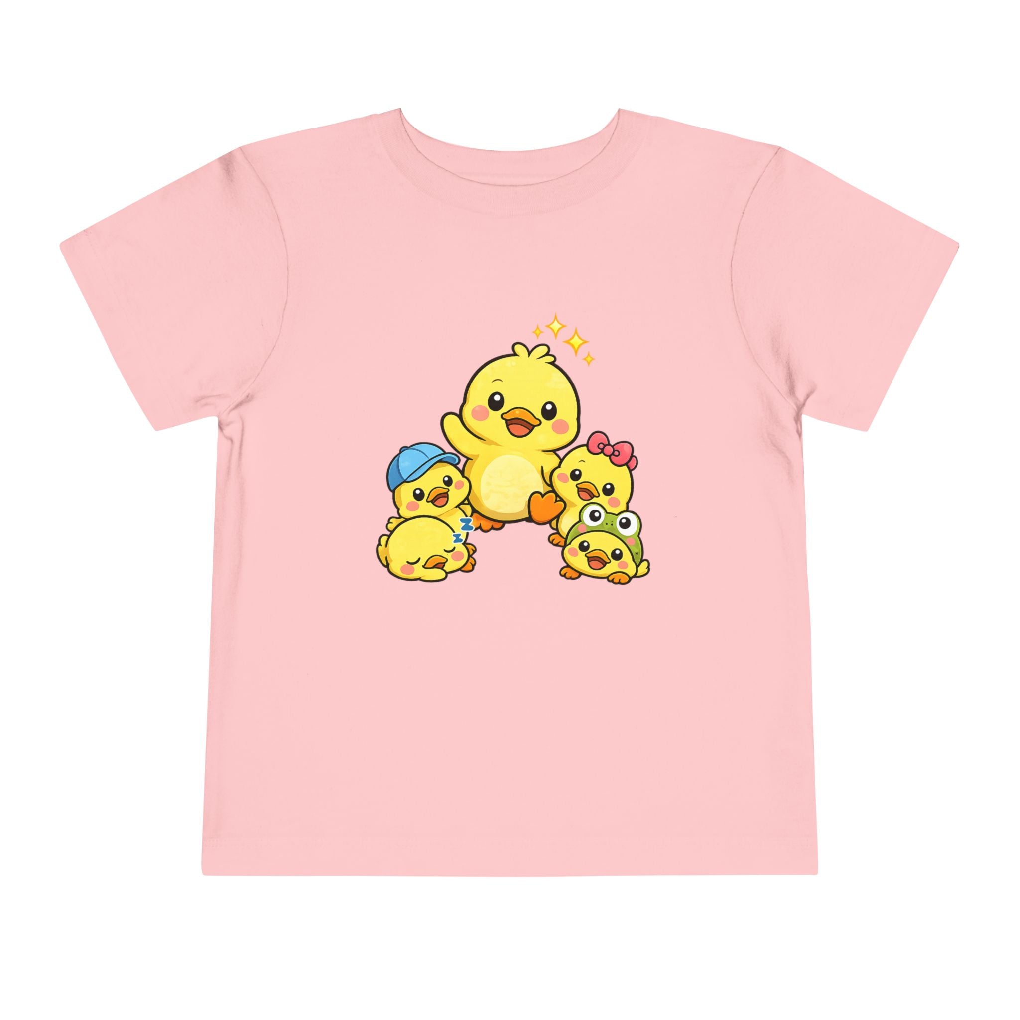 Duck Family Toddler Tee — Adorable Yellow Chicks Graphic Shirt