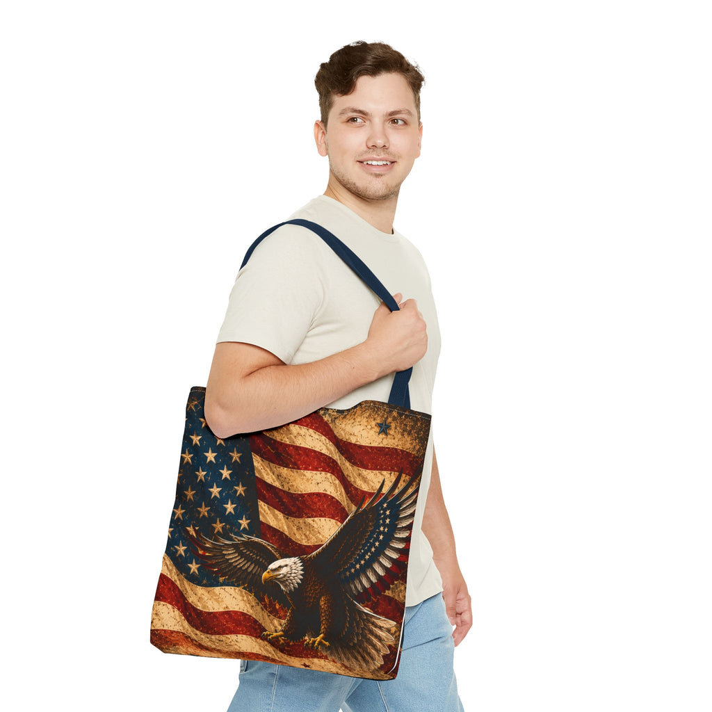 USA Flag Red Tote Bag — Vintage America Tote
