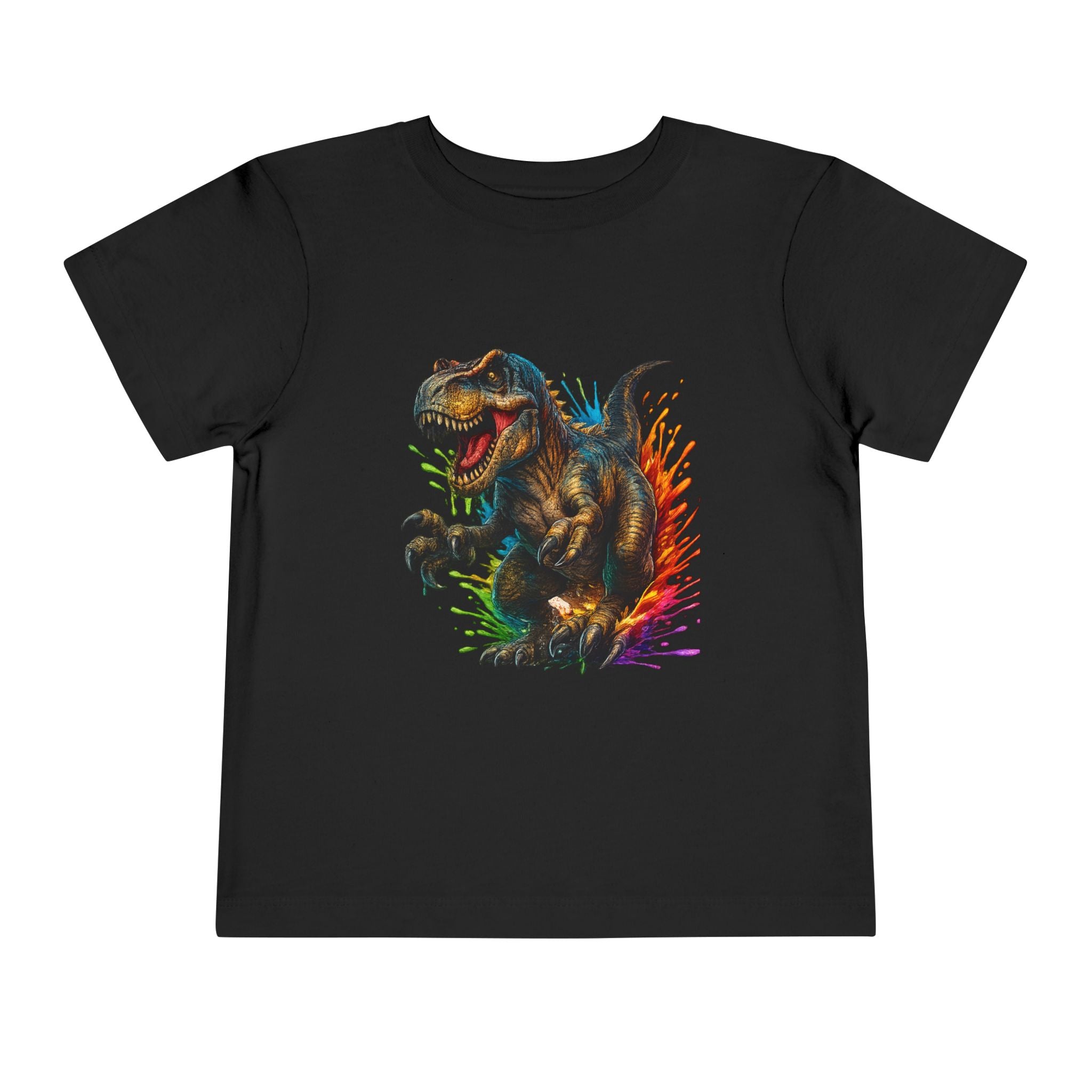 Toddler Tee — Colorful Roaring T-Rex Dino Graphic