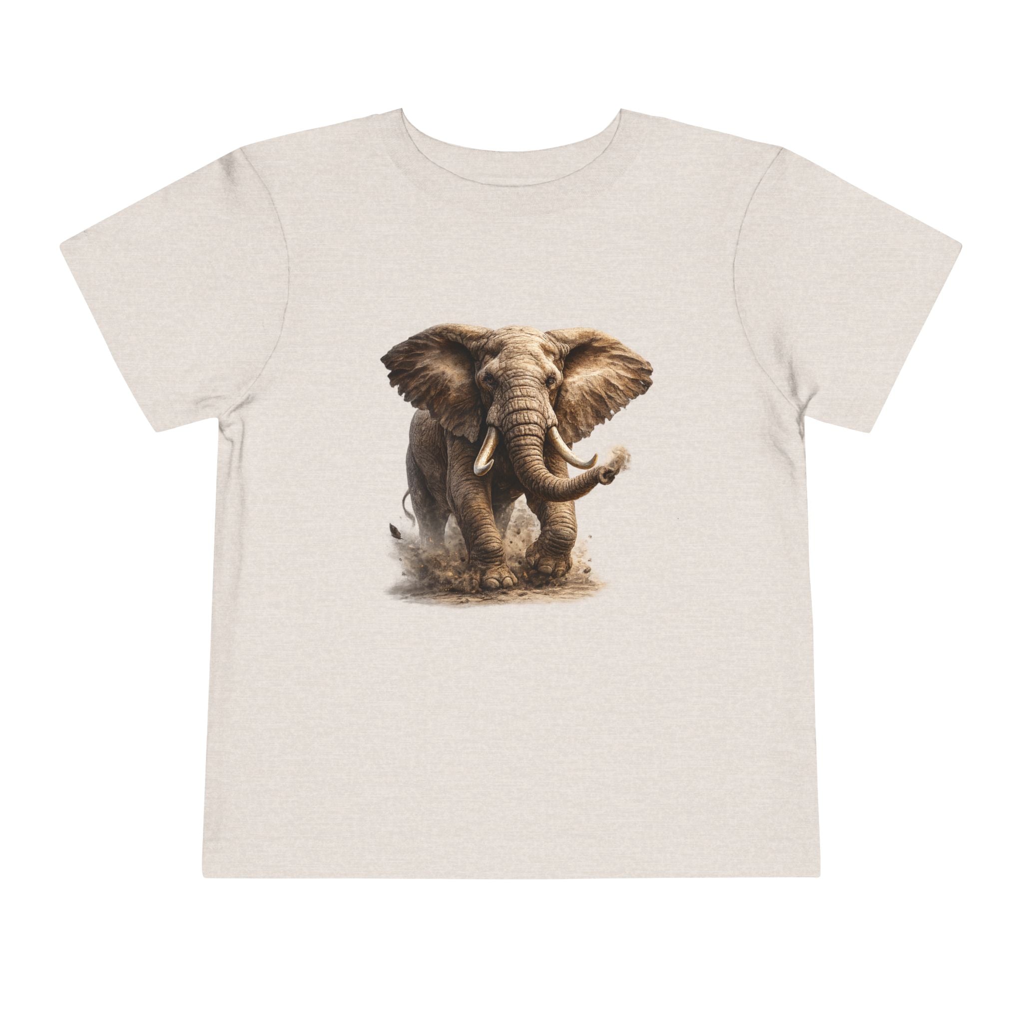 Toddler Elephant Tee - Realistic Baby Elephant Graphic Shirt for Kids