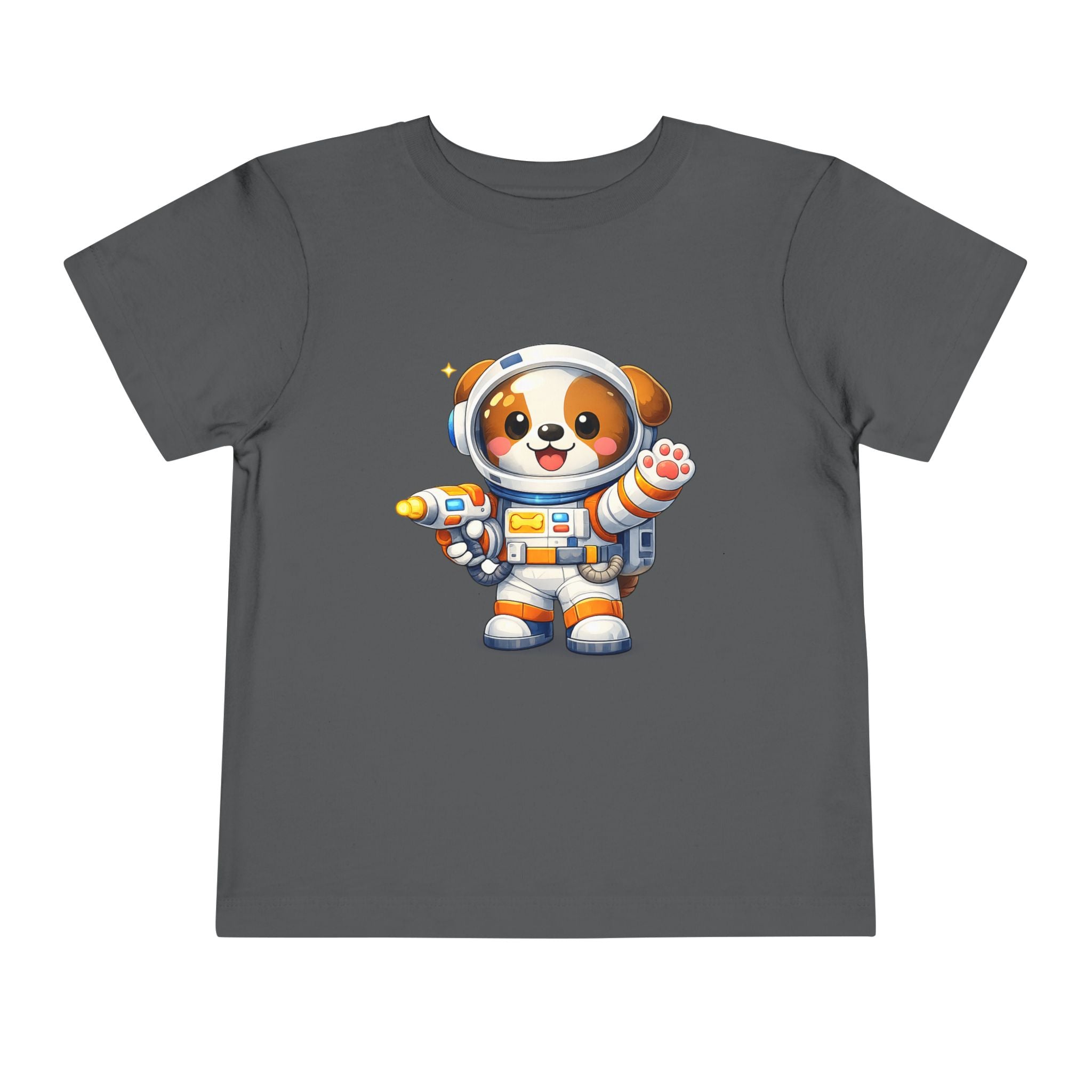 Toddler Astronaut Puppy Tee — Cute Space Dog Short Sleeve Shirt