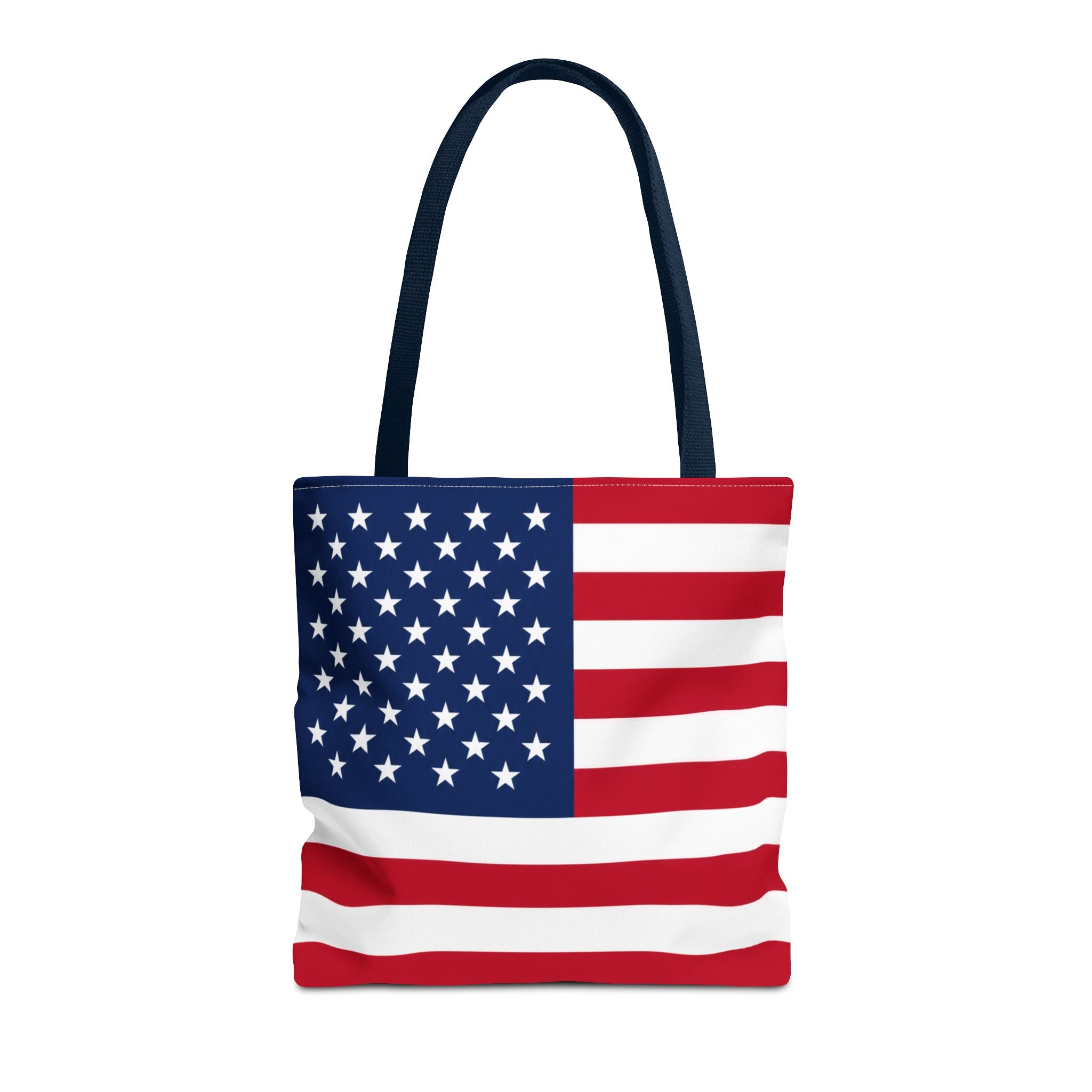 Stars & Stripes Canvas Tote Bag | American Flag Tote | Patriotic Cotton Shopping Bag | Reusable Beach Tote | USA Gift