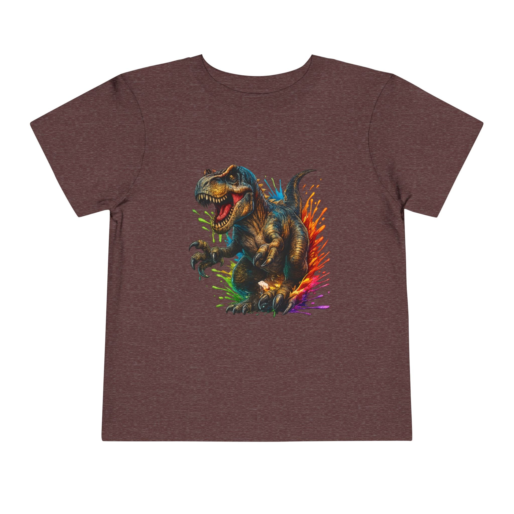 Toddler Tee — Colorful Roaring T-Rex Dino Graphic