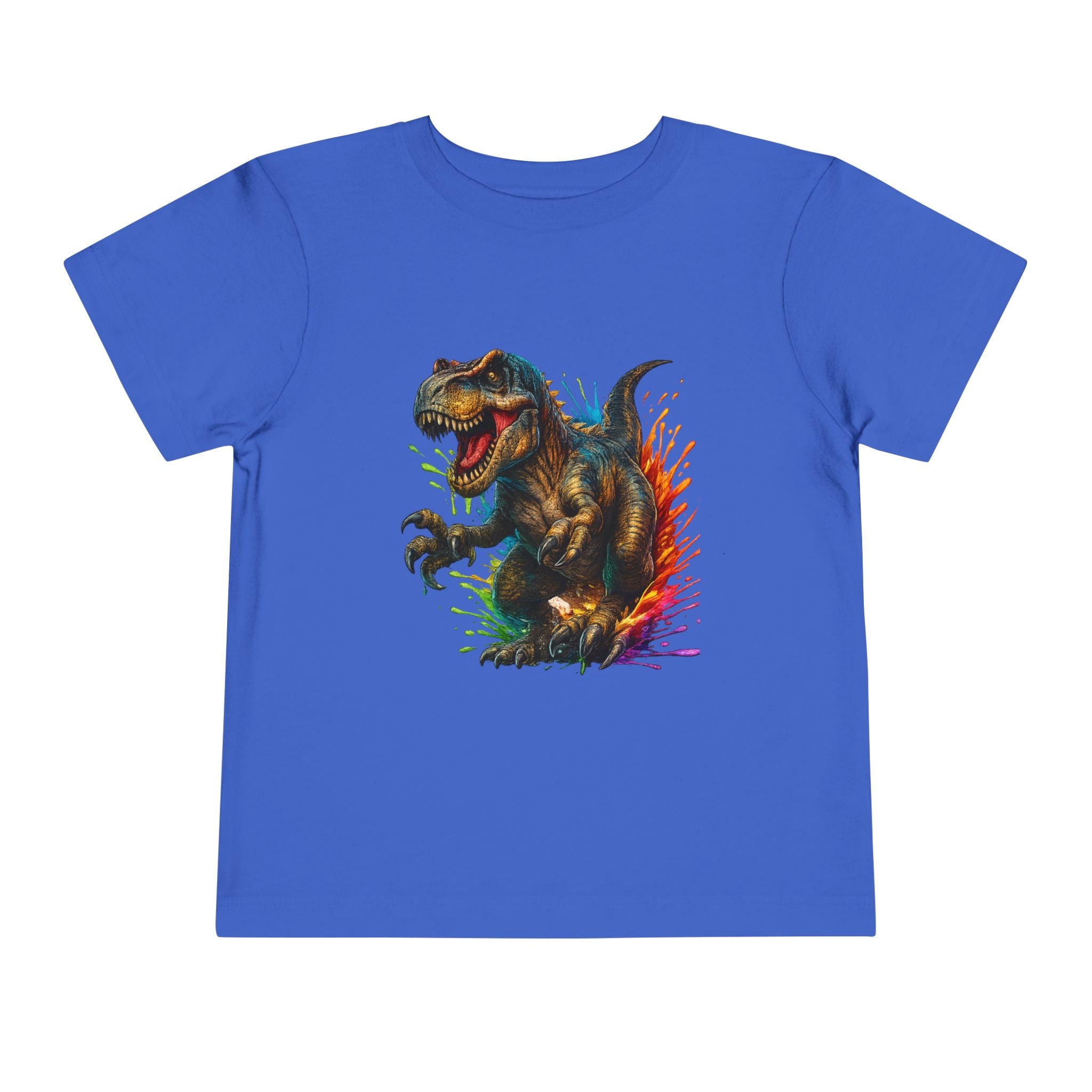 Toddler Tee — Colorful Roaring T-Rex Dino Graphic