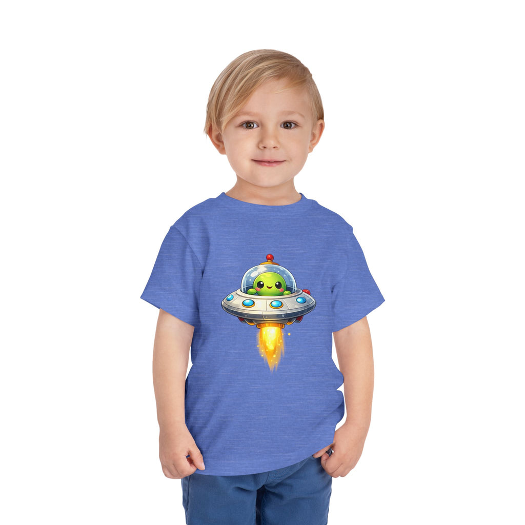Toddler Tee — Cute Alien UFO Rocket Ship Shirt for Kids