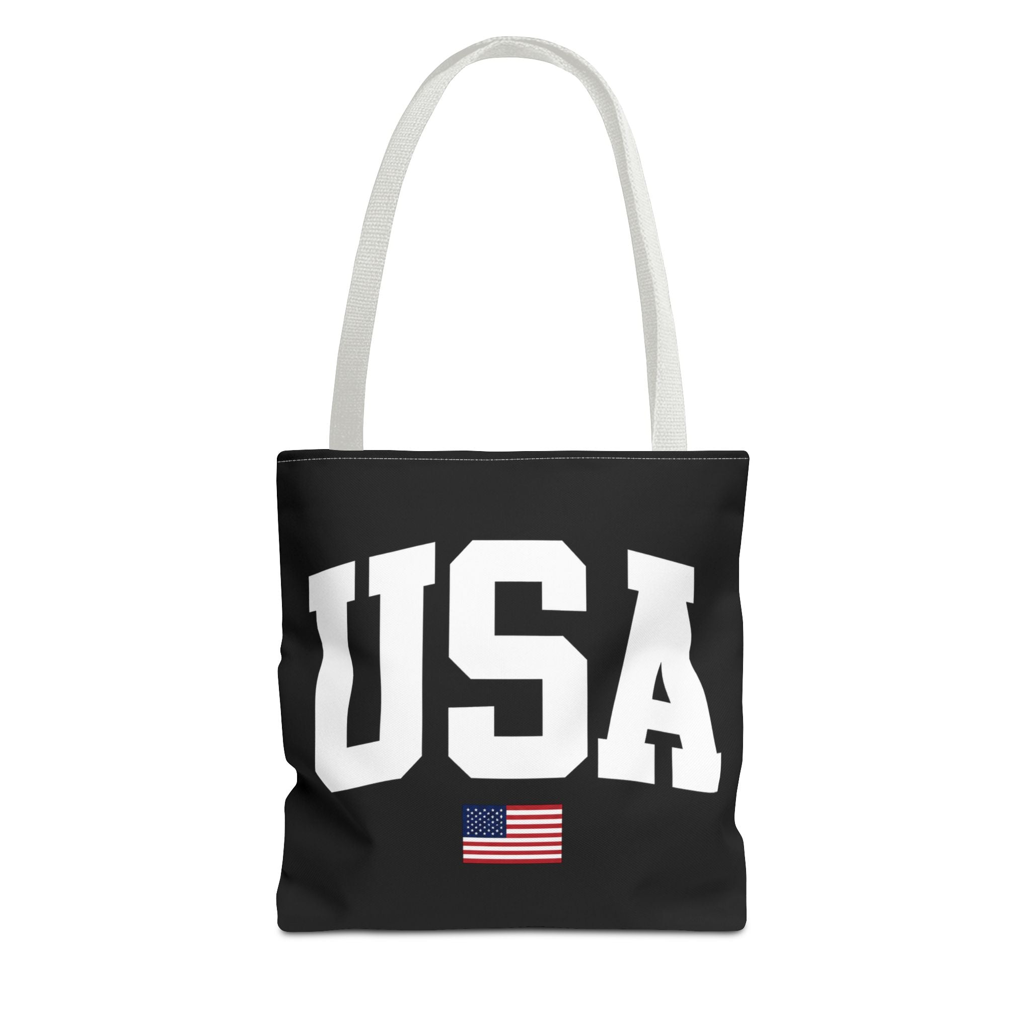 Classic USA Canvas Tote Bag | Minimal American Tote | Reusable Cotton Shopping Bag | Patriotic Gift | Everyday Beach Tote