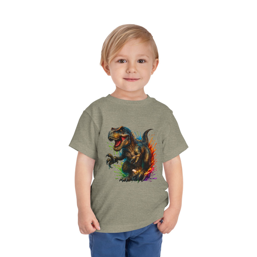 Toddler Tee — Colorful Roaring T-Rex Dino Graphic