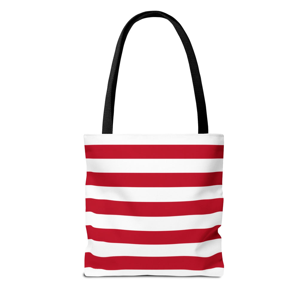 Stars & Stripes Canvas Tote Bag | American Flag Tote | Patriotic Cotton Shopping Bag | Reusable Beach Tote | USA Gift