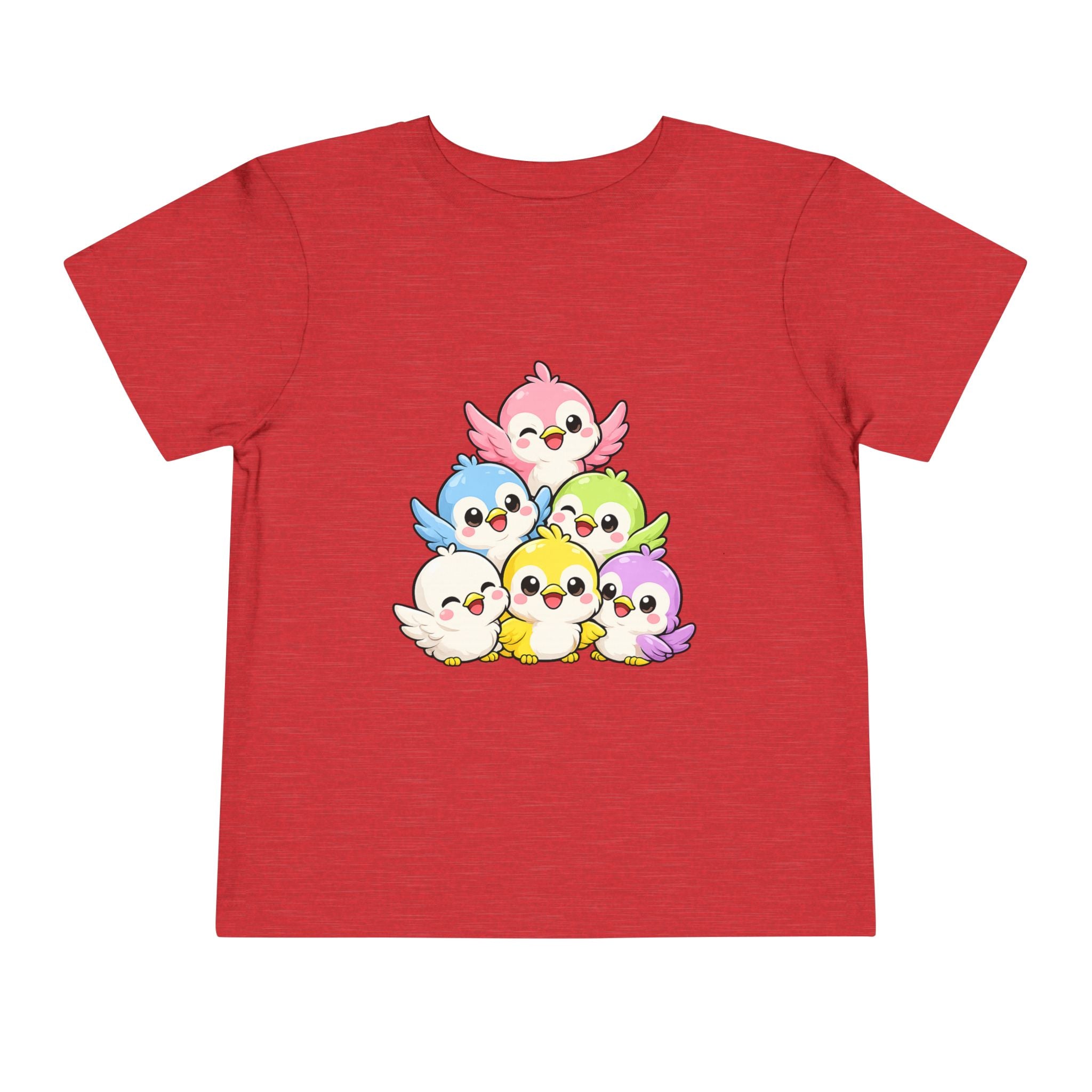 Toddler Tee — Cute Rainbow Baby Birds Graphic Shirt