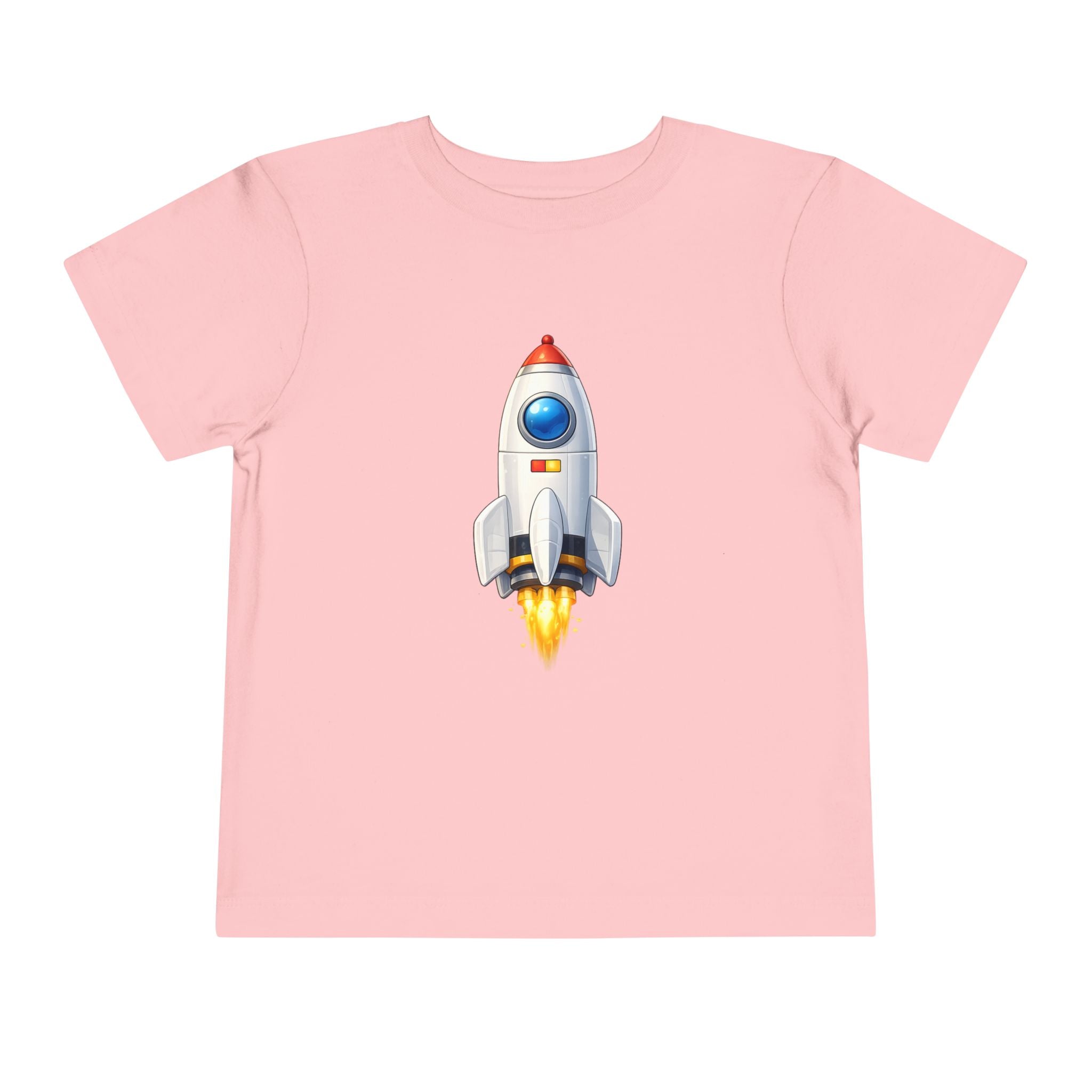 Toddler Rocket Tee — Cute Space Rocket Graphic Short Sleeve Shirt for Kids