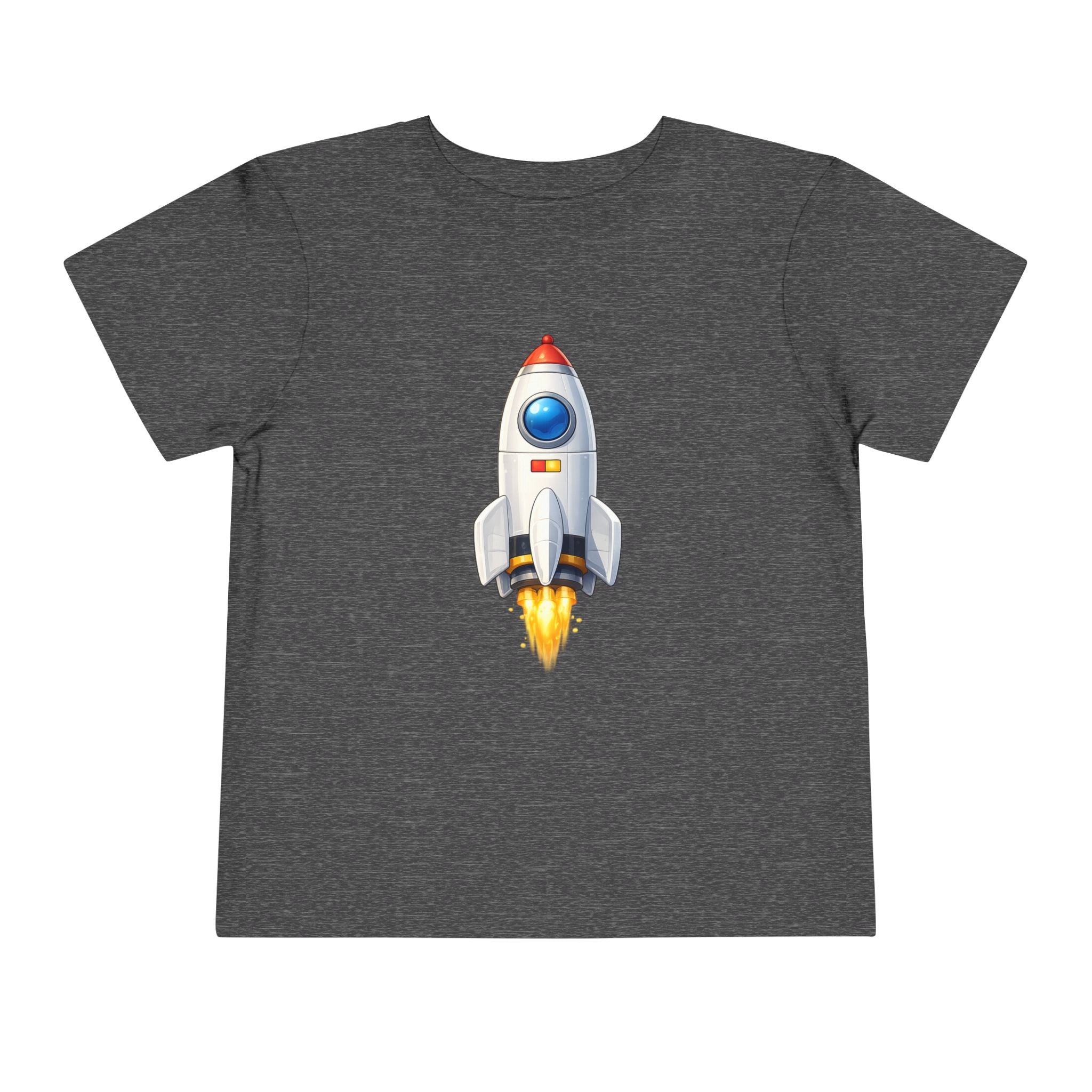 Toddler Rocket Tee — Cute Space Rocket Graphic Short Sleeve Shirt for Kids