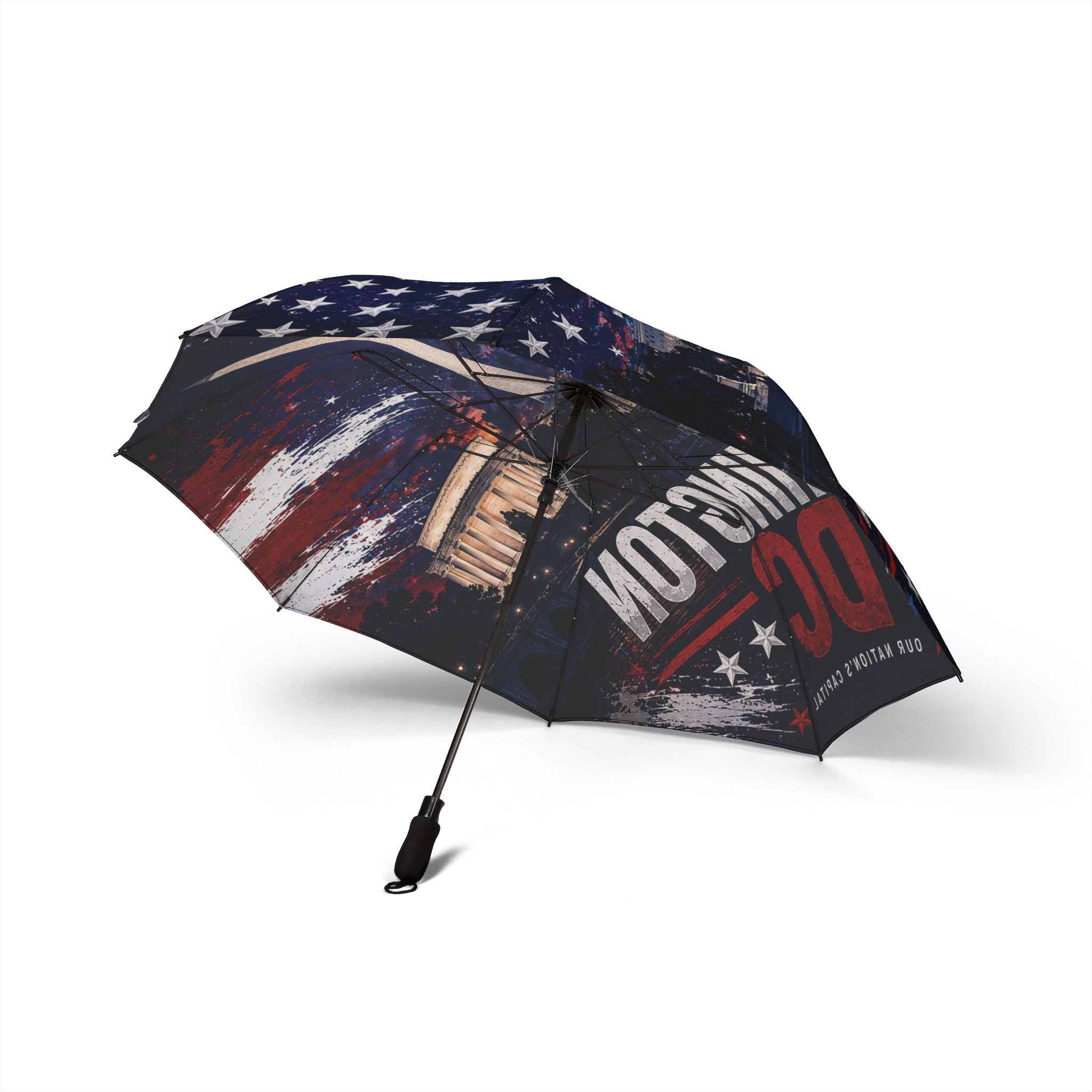 Washington DC Foldable Umbrella – Capitol & Stars Compact Travel Umbrella