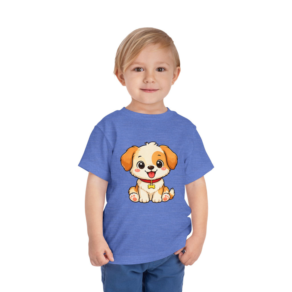 Puppy Toddler Tee – Adorable Cartoon Dog Graphic Shirt for Kids