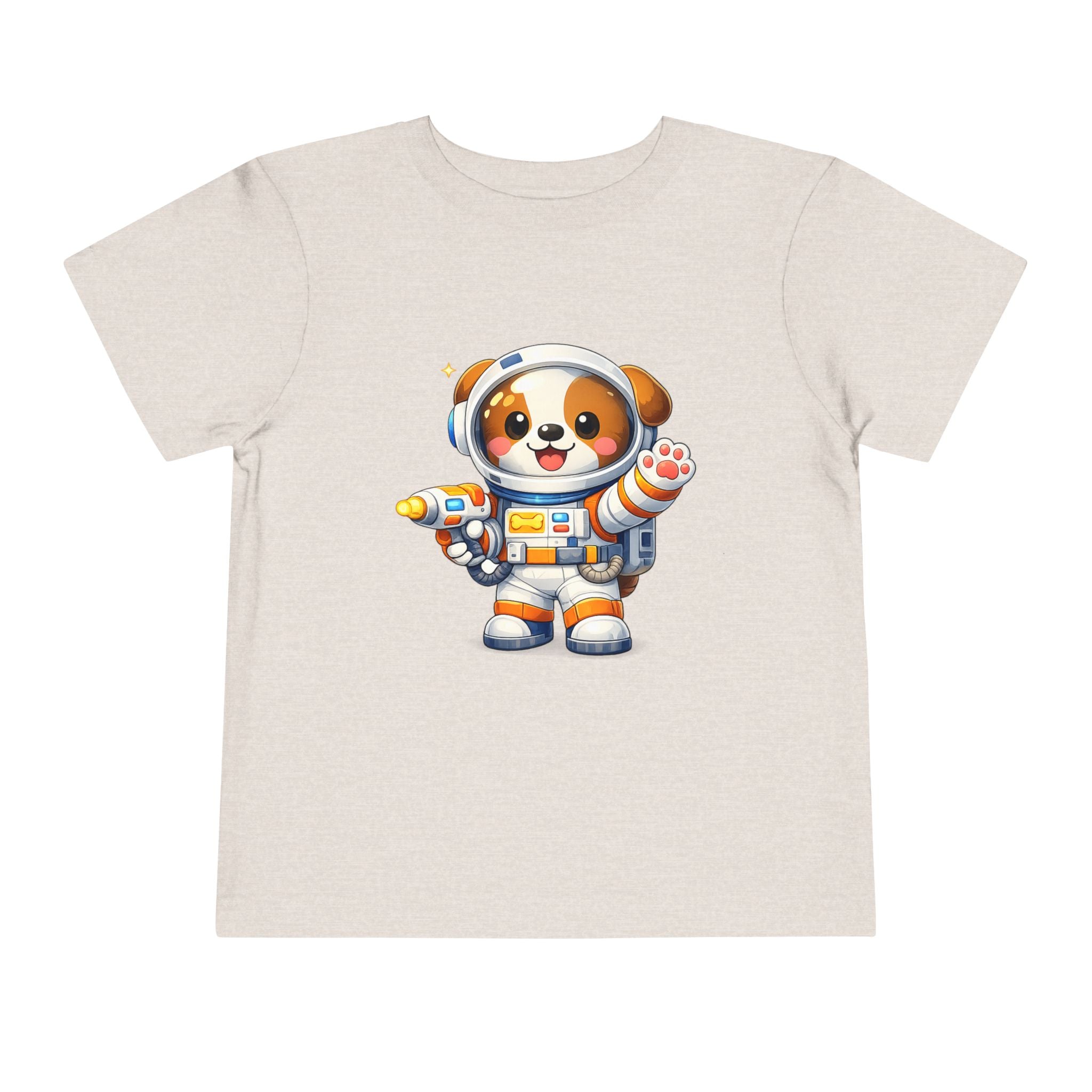 Toddler Astronaut Puppy Tee — Cute Space Dog Short Sleeve Shirt