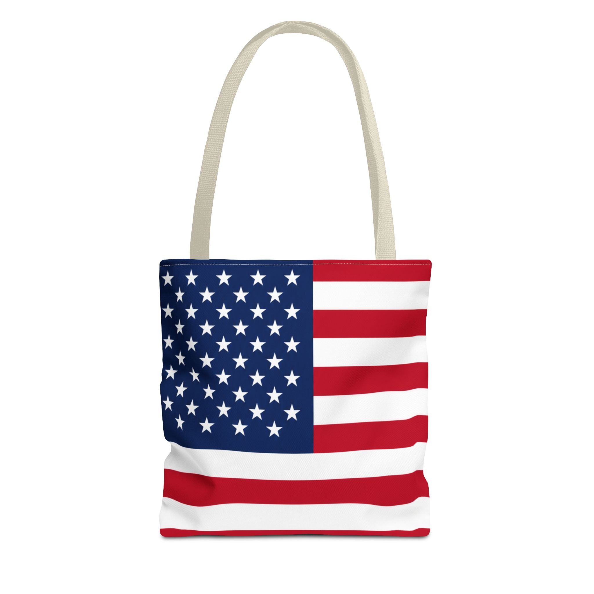 American Flag Tote Bag — Patriotic Stars & Stripes All-Over Print