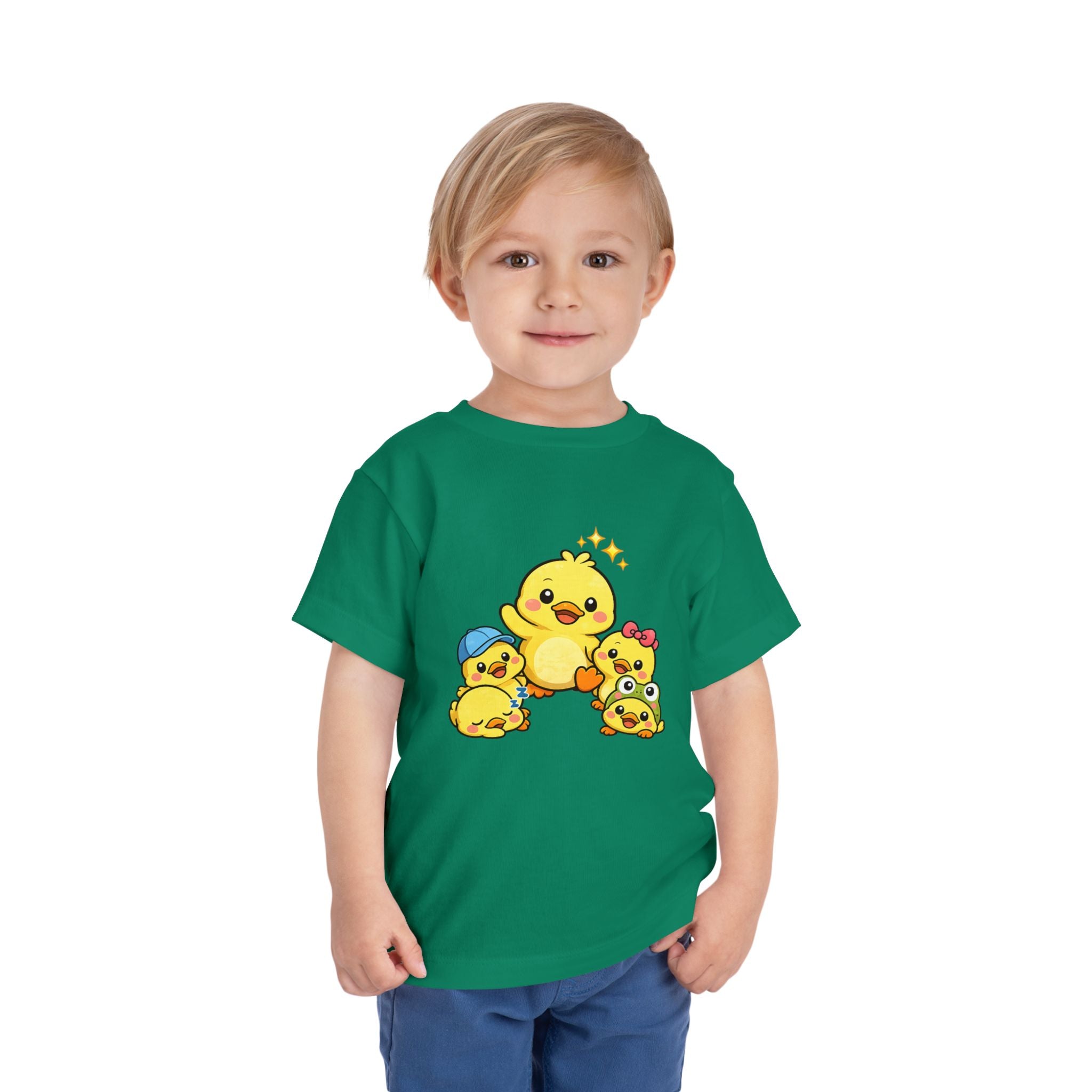 Duck Family Toddler Tee — Adorable Yellow Chicks Graphic Shirt