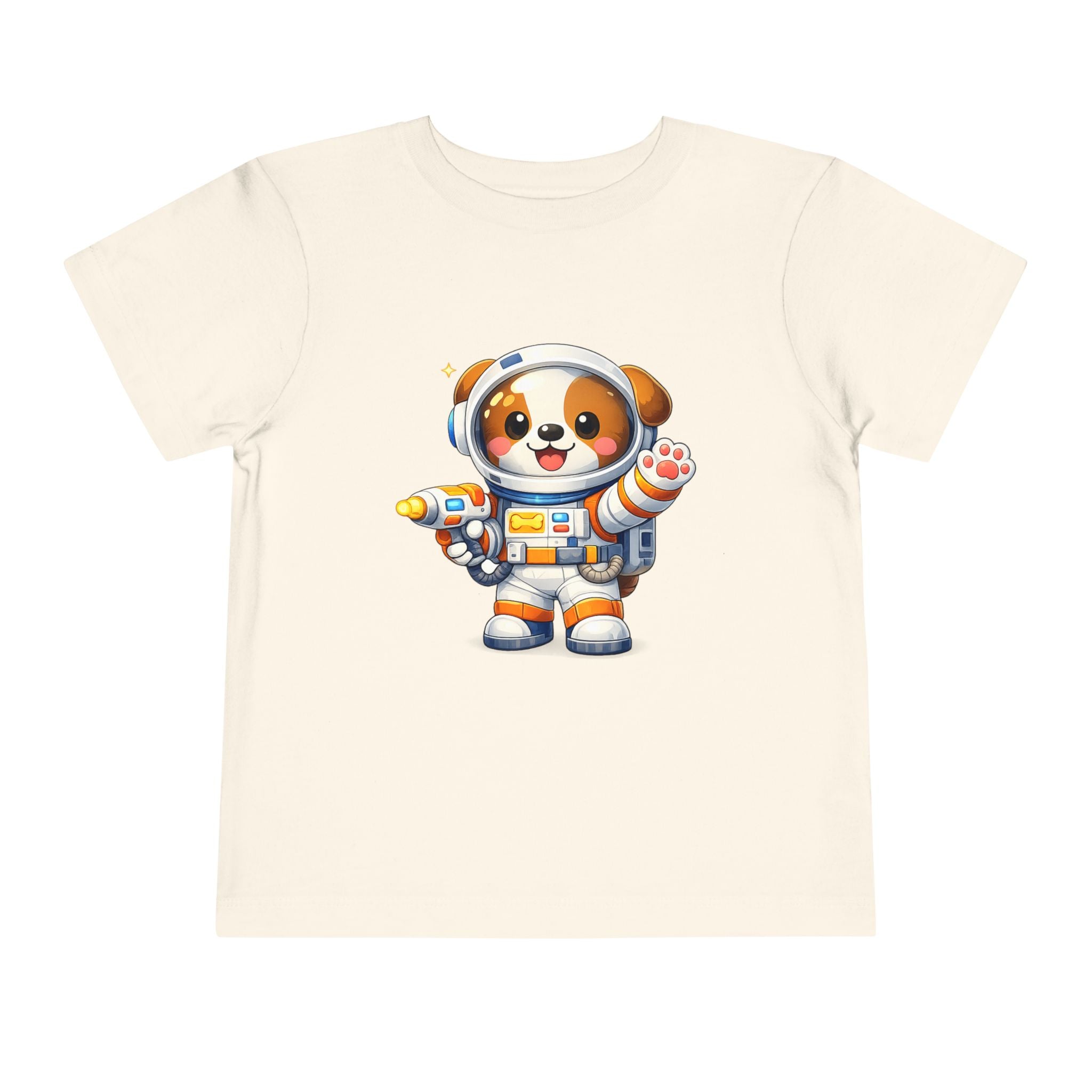 Toddler Astronaut Puppy Tee — Cute Space Dog Short Sleeve Shirt