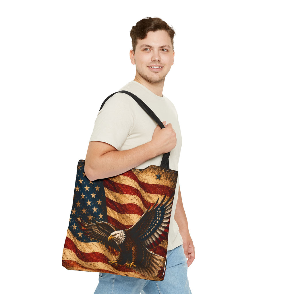 USA Flag Red Tote Bag — Vintage America Tote