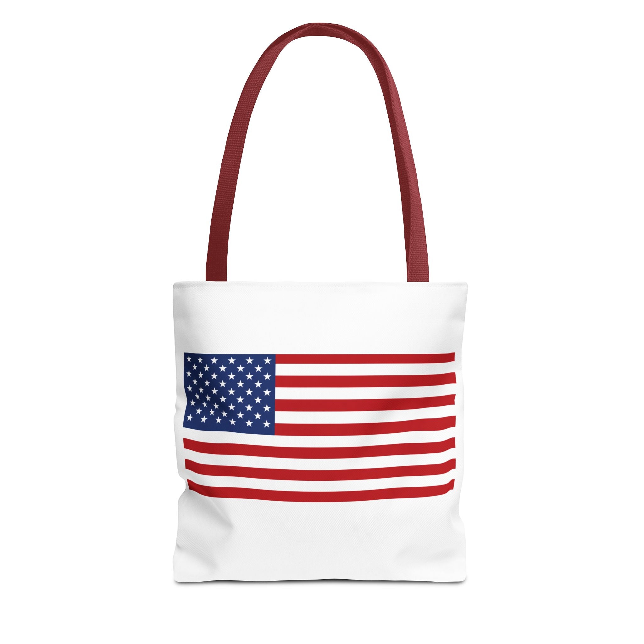 American Flag Canvas Tote | USA Patriotic Tote Bag | Reusable Grocery Bag | Beach & Travel Tote | Fourth of July Gift
