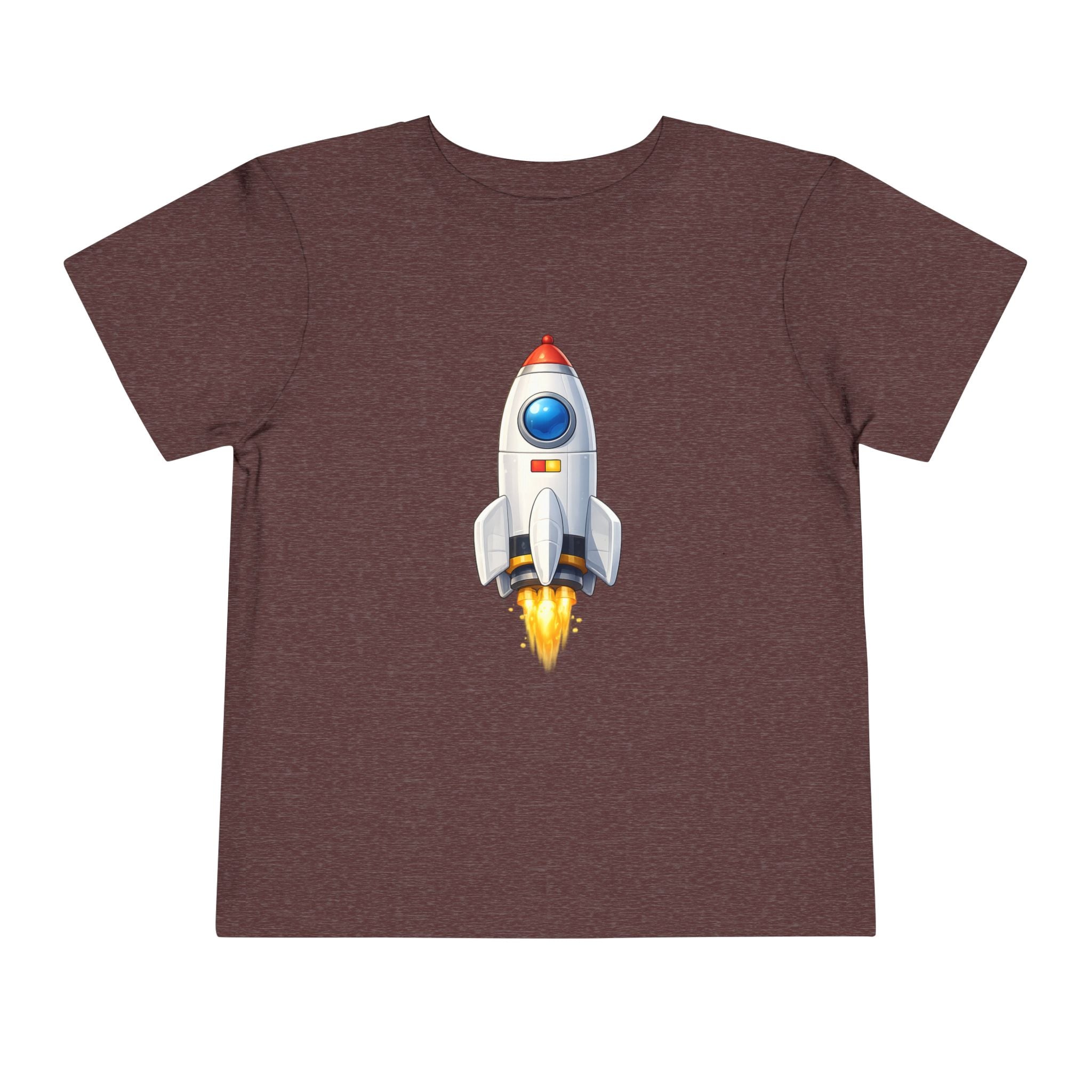 Toddler Rocket Tee — Cute Space Rocket Graphic Short Sleeve Shirt for Kids
