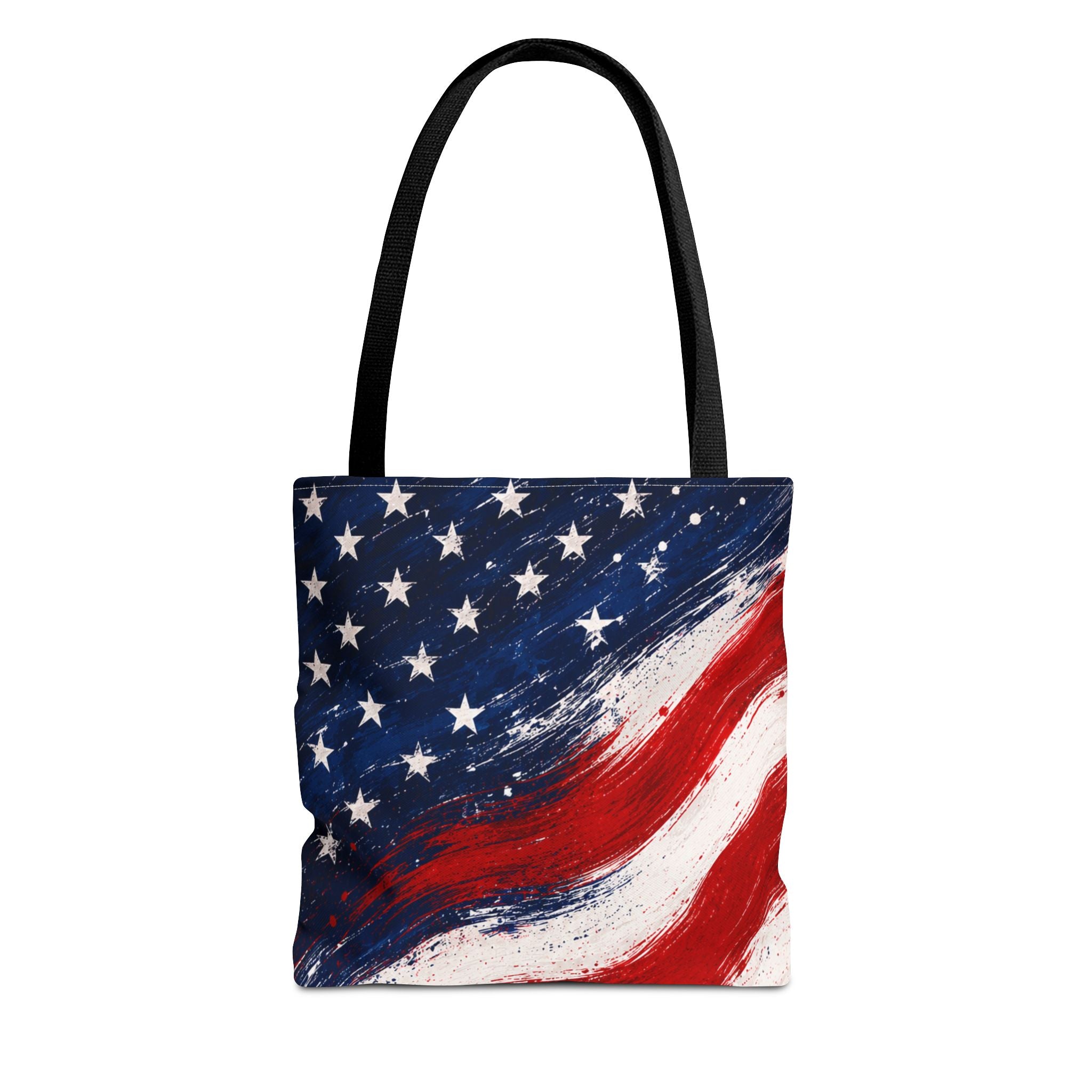 American Flag Tote Bag — Patriotic Stars & Stripes All-Over Print Tote