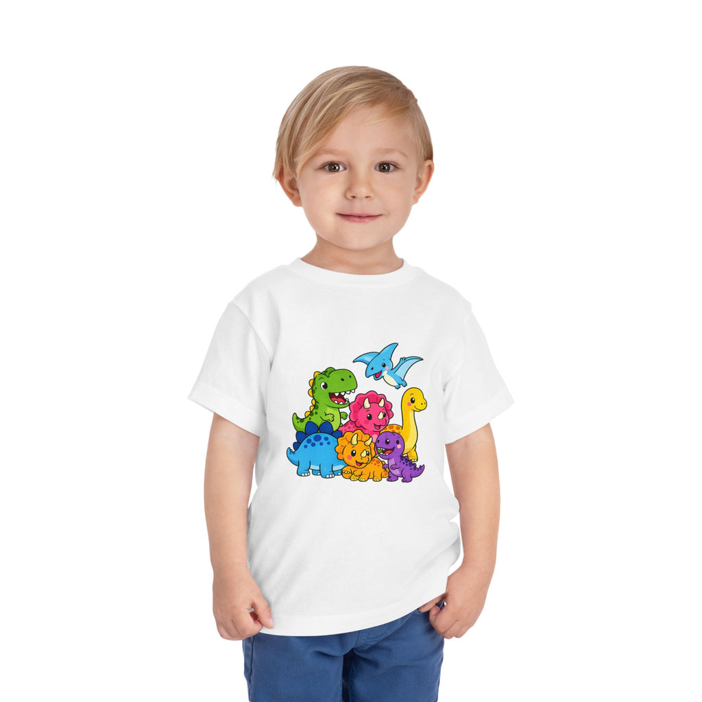 Colorful Dinosaur Toddler Tee — Playful Dino Graphic Shirt for Kids