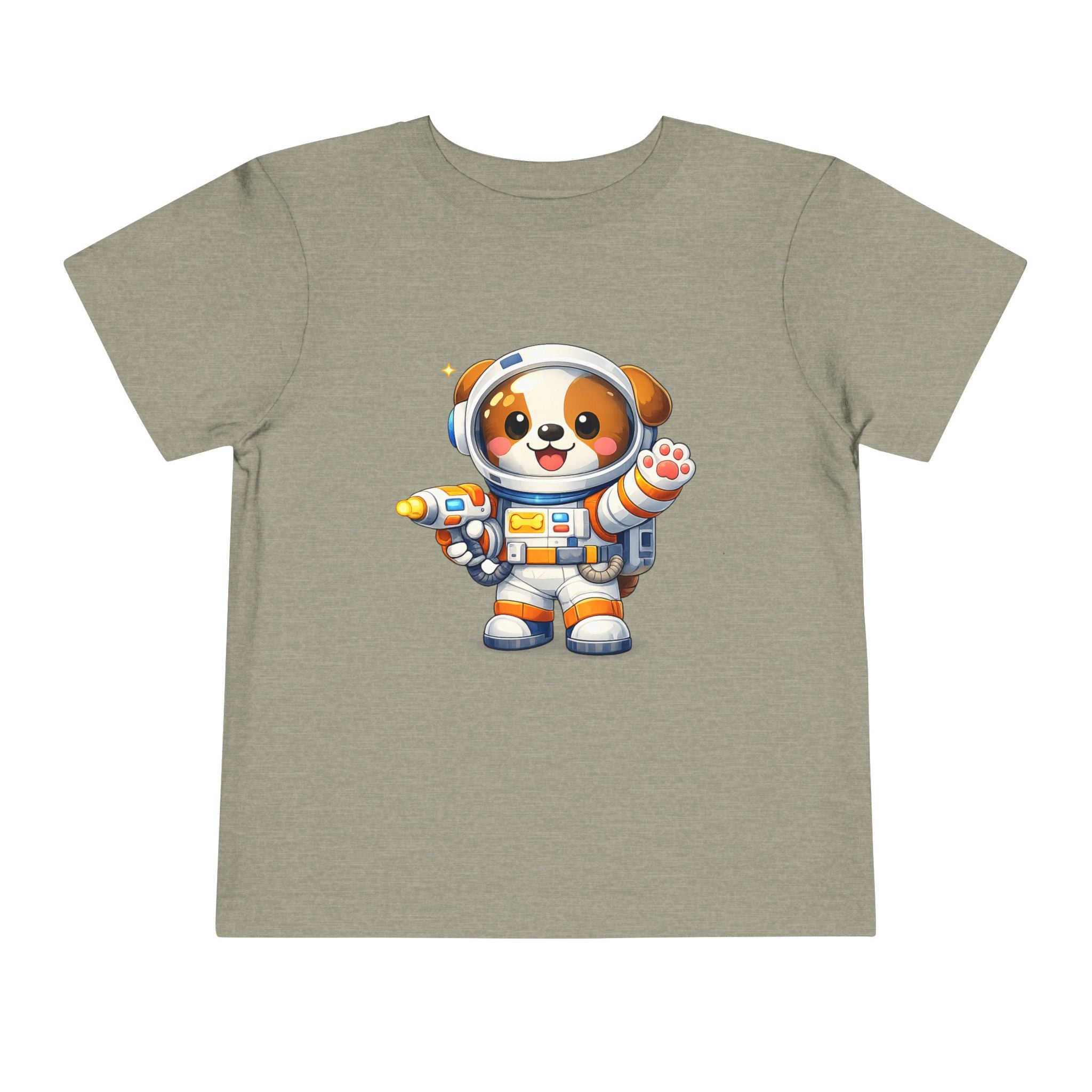 Toddler Astronaut Puppy Tee — Cute Space Dog Short Sleeve Shirt