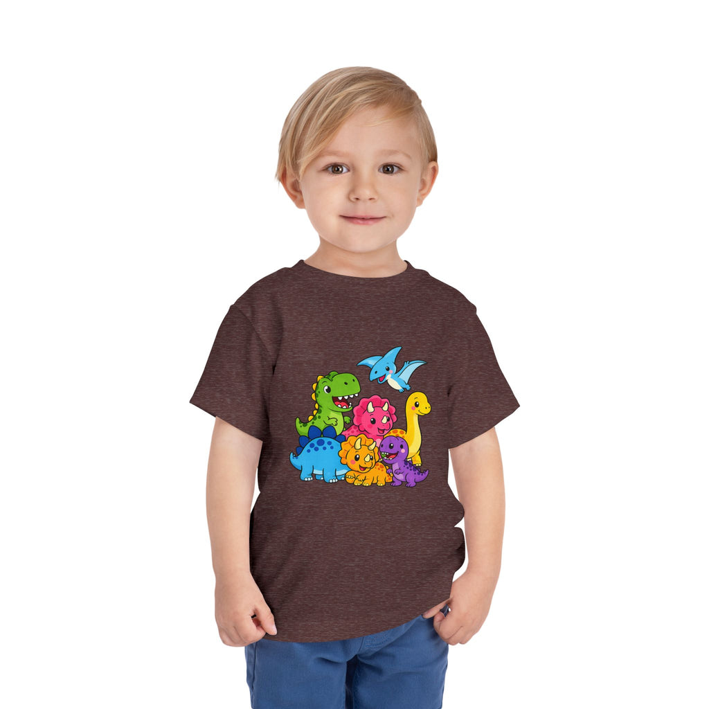 Colorful Dinosaur Toddler Tee — Playful Dino Graphic Shirt for Kids