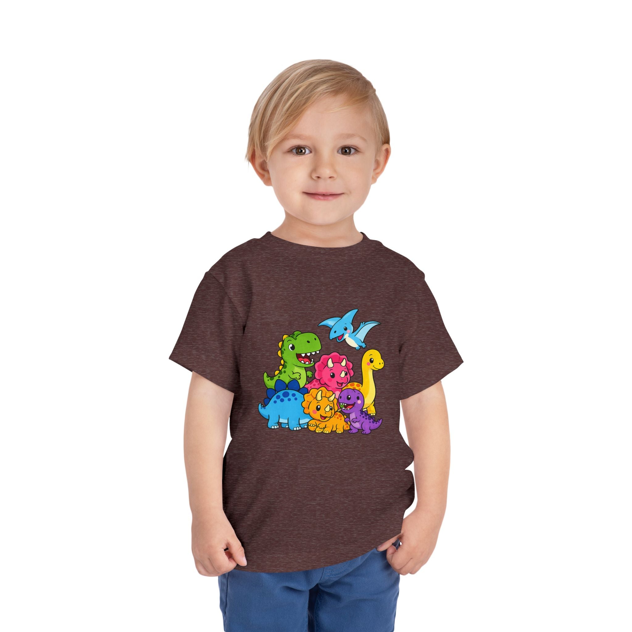 Colorful Dinosaur Toddler Tee — Playful Dino Graphic Shirt for Kids