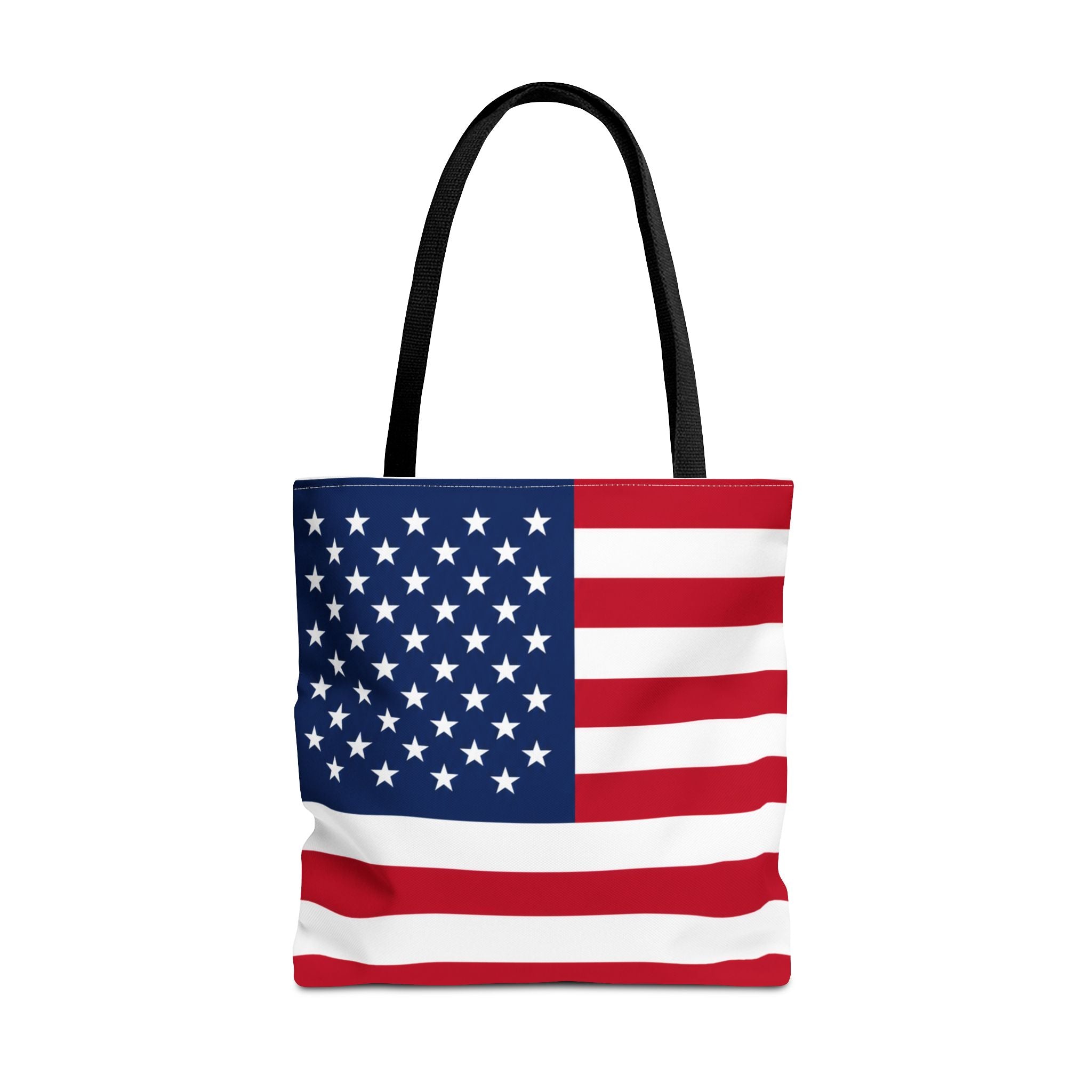 Stars & Stripes Canvas Tote Bag | American Flag Tote | Patriotic Cotton Shopping Bag | Reusable Beach Tote | USA Gift