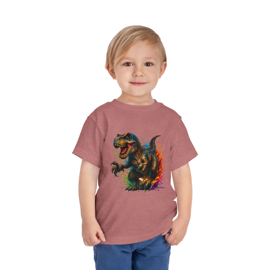 Toddler Tee — Colorful Roaring T-Rex Dino Graphic