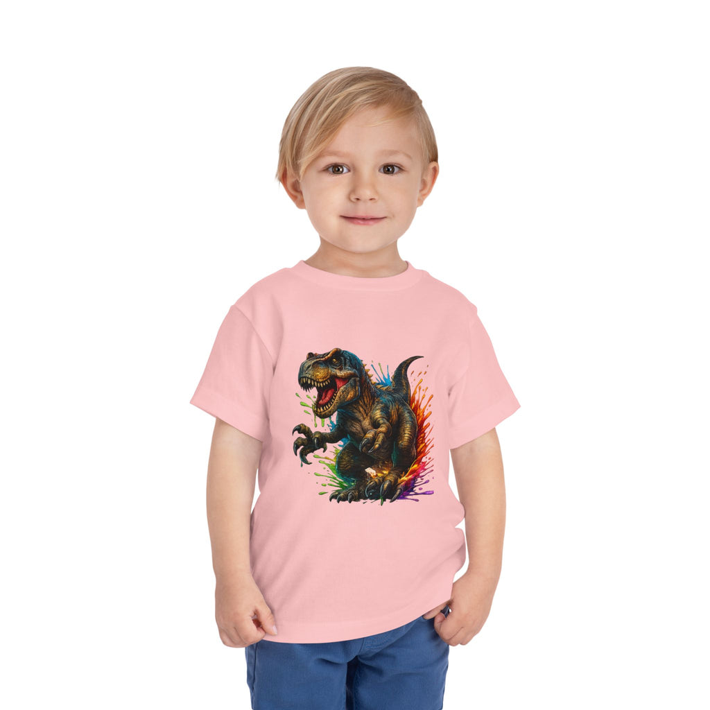 Toddler Tee — Colorful Roaring T-Rex Dino Graphic