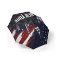 New York Flag Skyline Foldable Umbrella — Semi-Automatic Compact Travel Umbrella