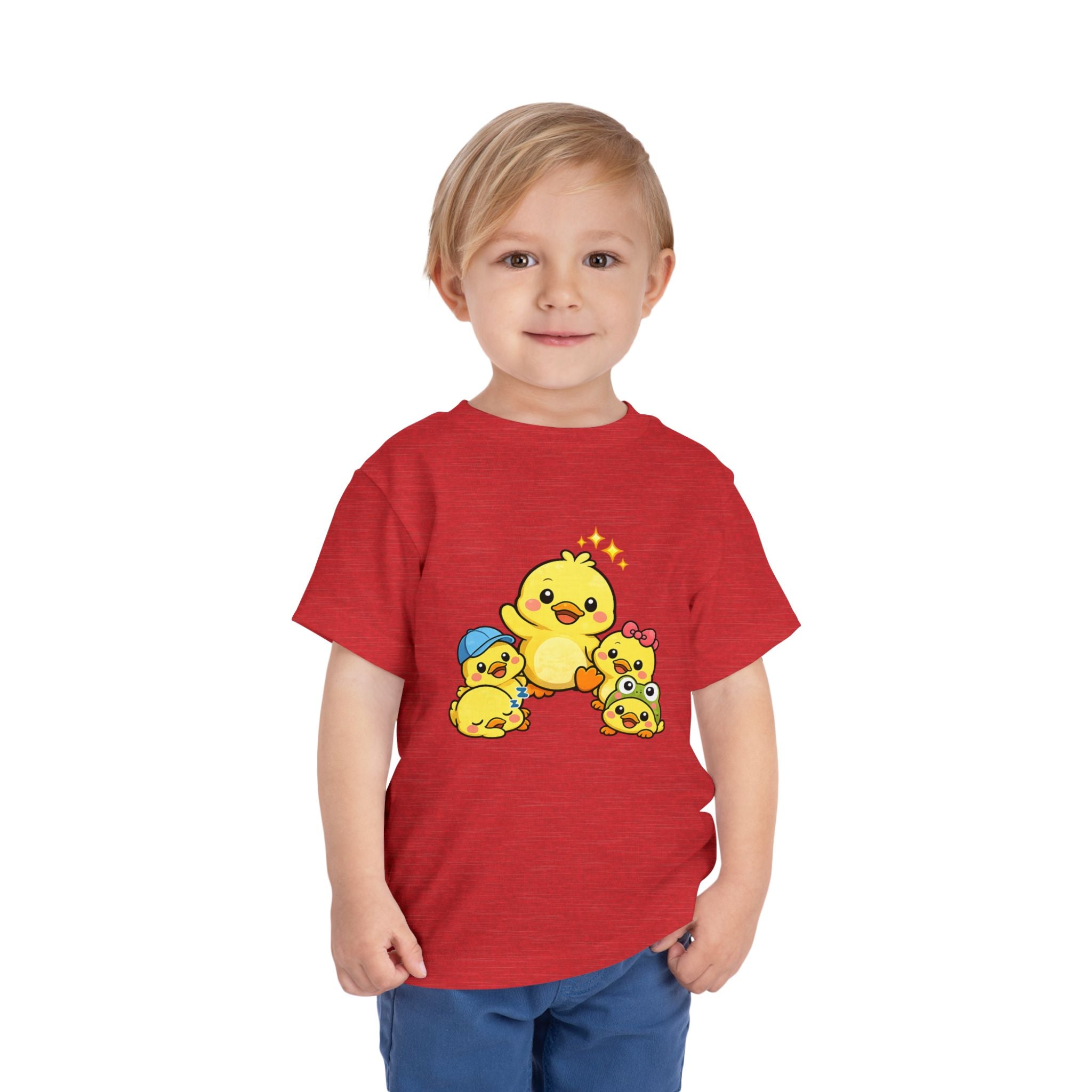 Duck Family Toddler Tee — Adorable Yellow Chicks Graphic Shirt