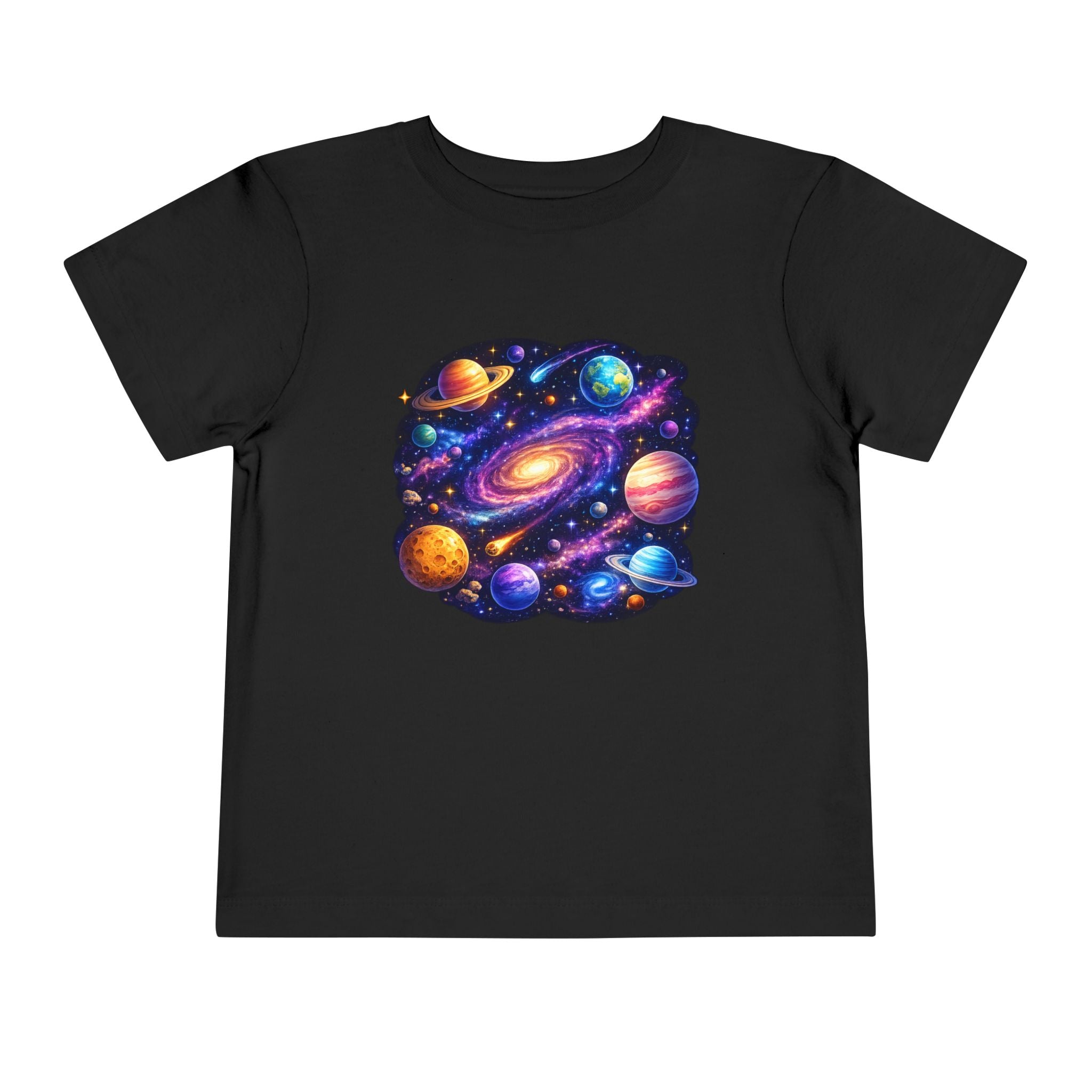 Toddler Tee — Colorful Space Planets Galaxy Graphic