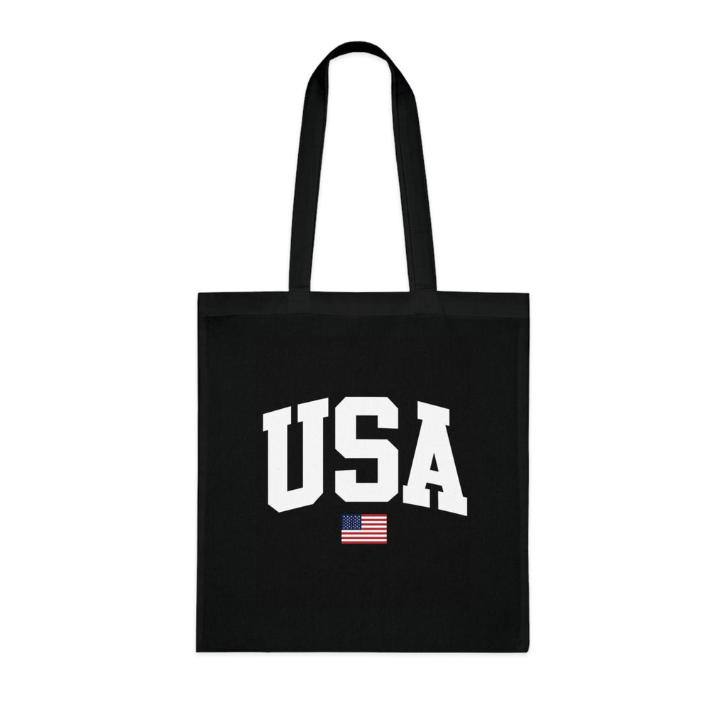 USA Cotton Tote Bag – Patriotic American Flag Grocery & Beach Tote