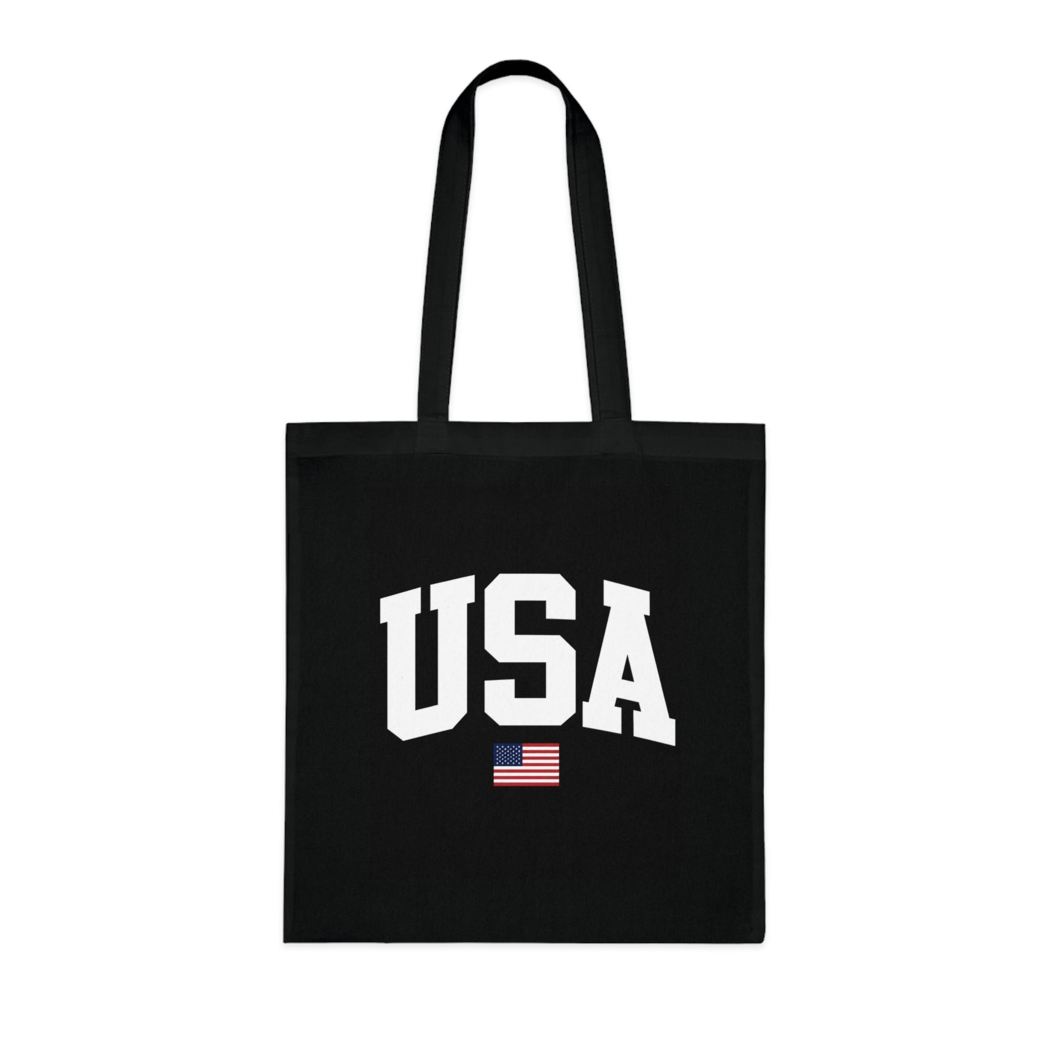 USA Cotton Tote Bag – Patriotic American Flag Grocery & Beach Tote
