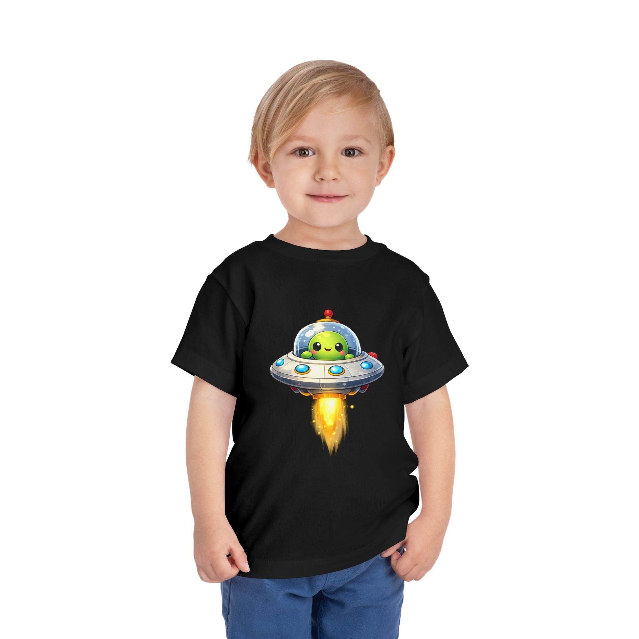 Toddler Tee — Cute Alien UFO Rocket Ship Shirt for Kids