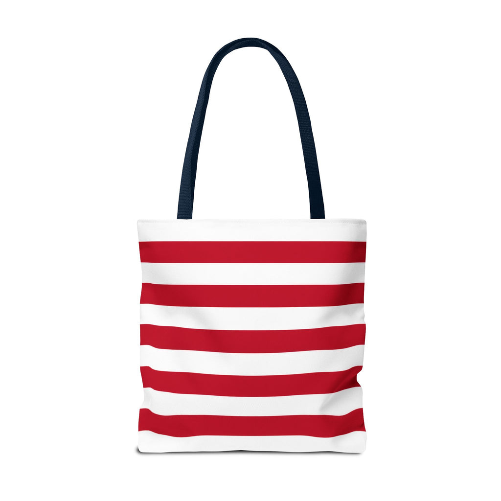 Stars & Stripes Canvas Tote Bag | American Flag Tote | Patriotic Cotton Shopping Bag | Reusable Beach Tote | USA Gift