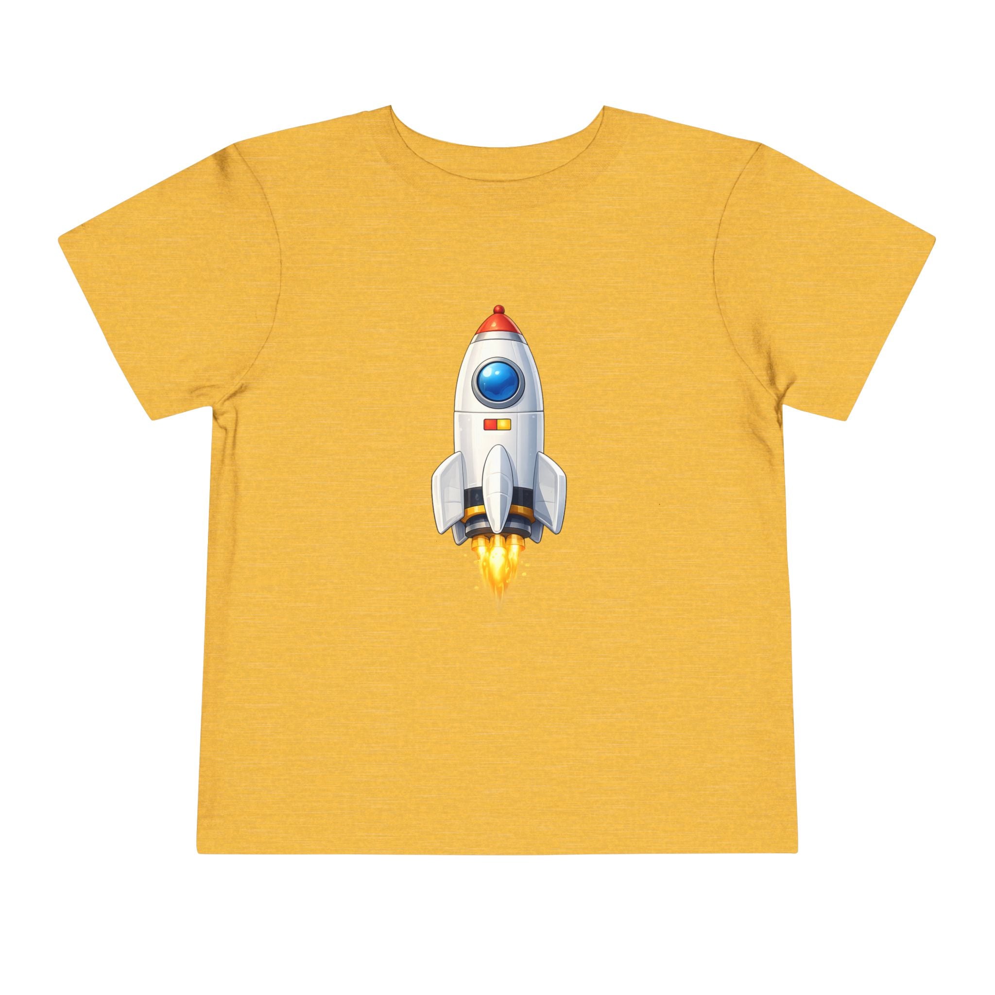 Toddler Rocket Tee — Cute Space Rocket Graphic Short Sleeve Shirt for Kids