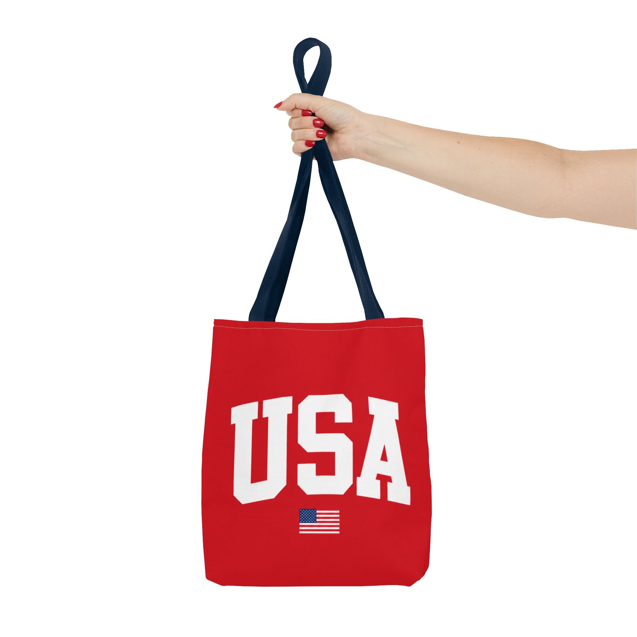 USA Flag Red Tote Bag — Patriotic American Flag