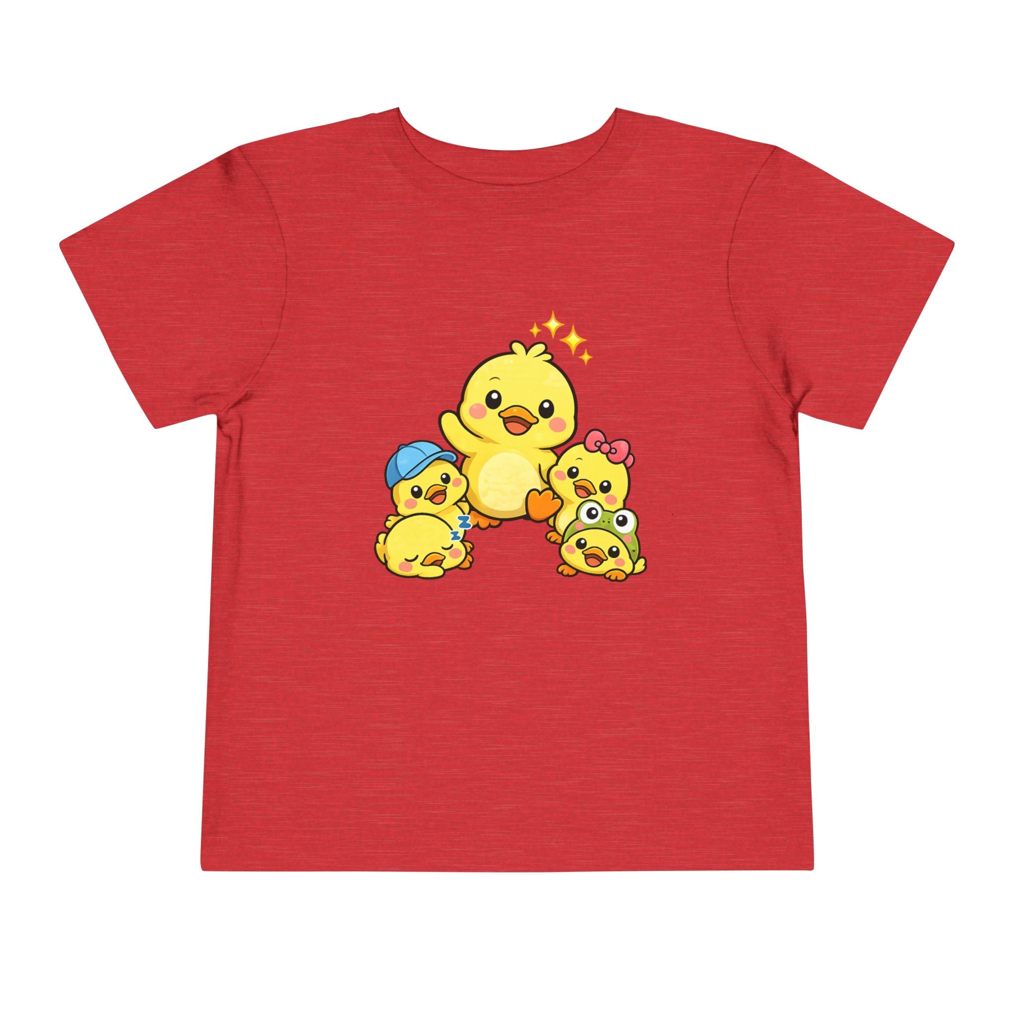 Duck Family Toddler Tee — Adorable Yellow Chicks Graphic Shirt